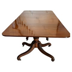 Superb Quality Antique Regency Three-Pillar Mahogany Dining Table