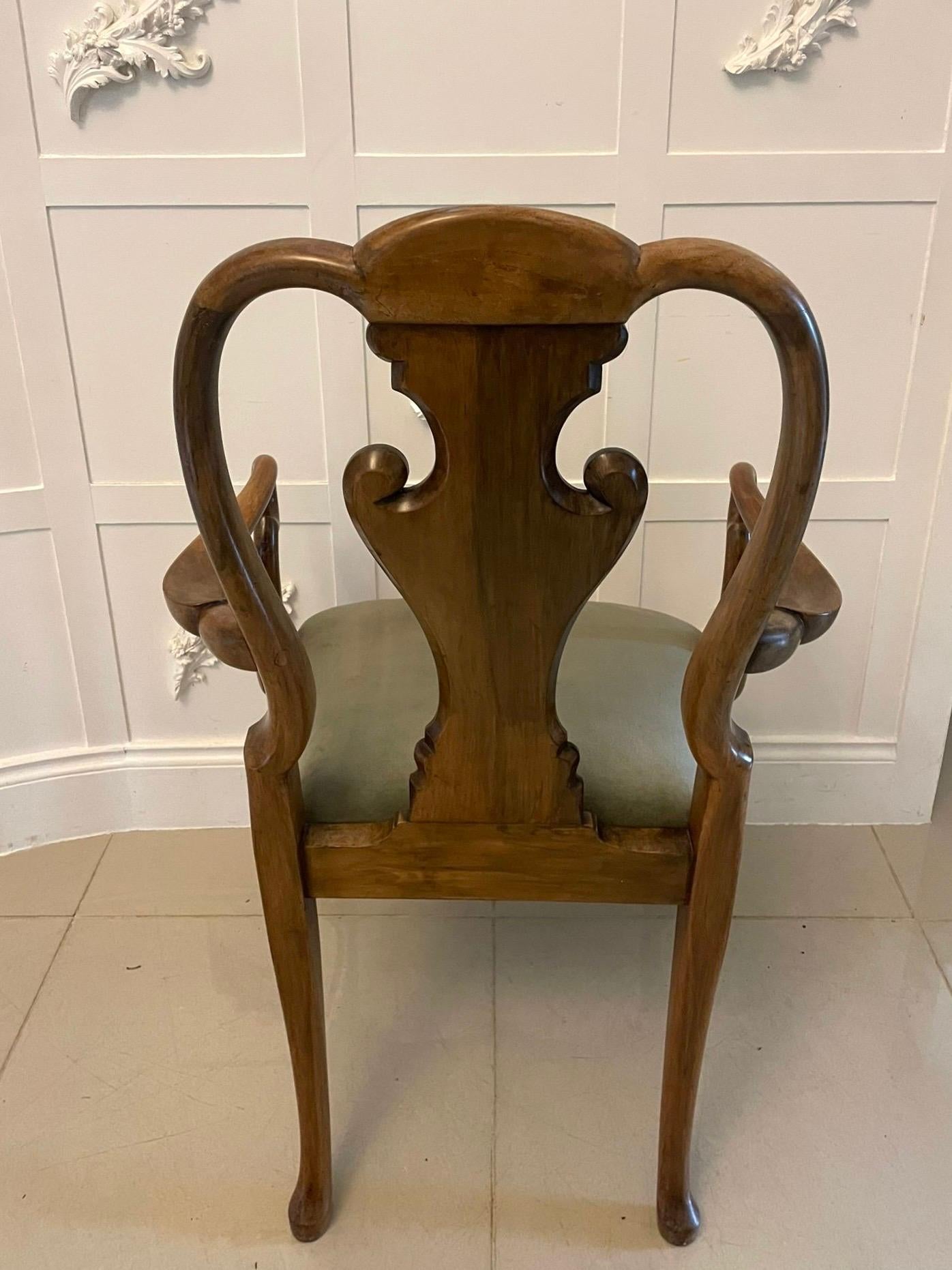 Superb Quality Antique Victorian Burr And Carved Walnut Desk Chair 1