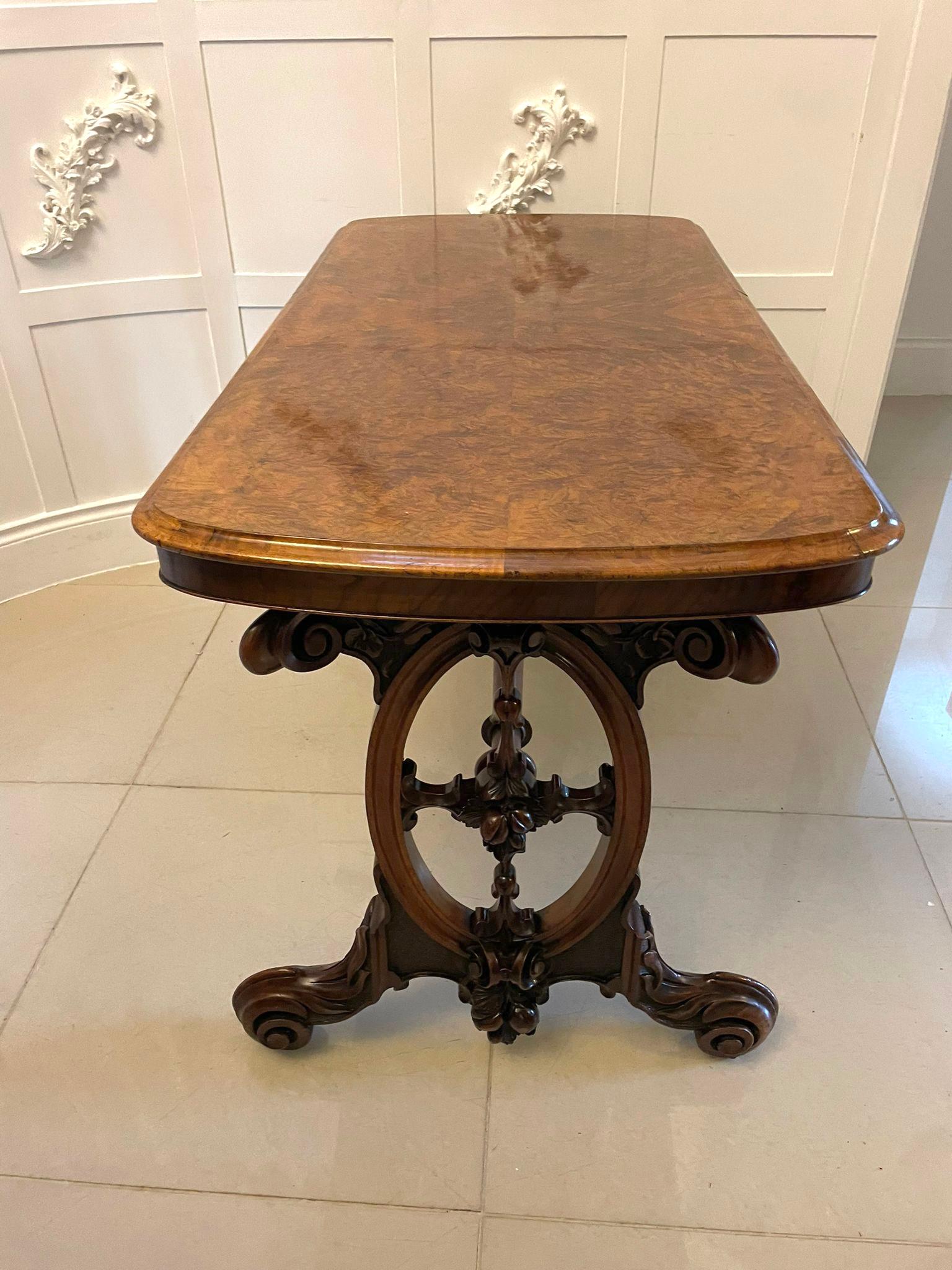 Superb Quality Antique Victorian Burr Walnut Centre Table  For Sale 2
