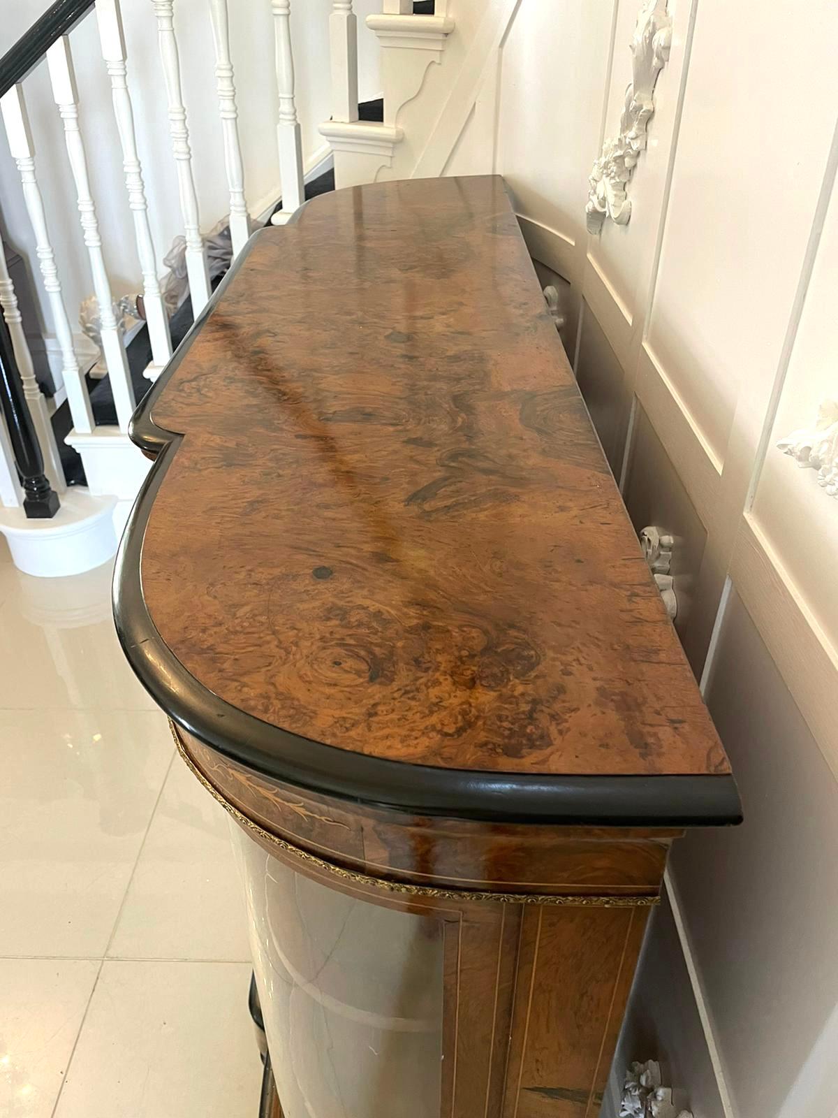 Superb Quality Antique Victorian Burr Walnut Inlaid Credenza/Sideboard 5