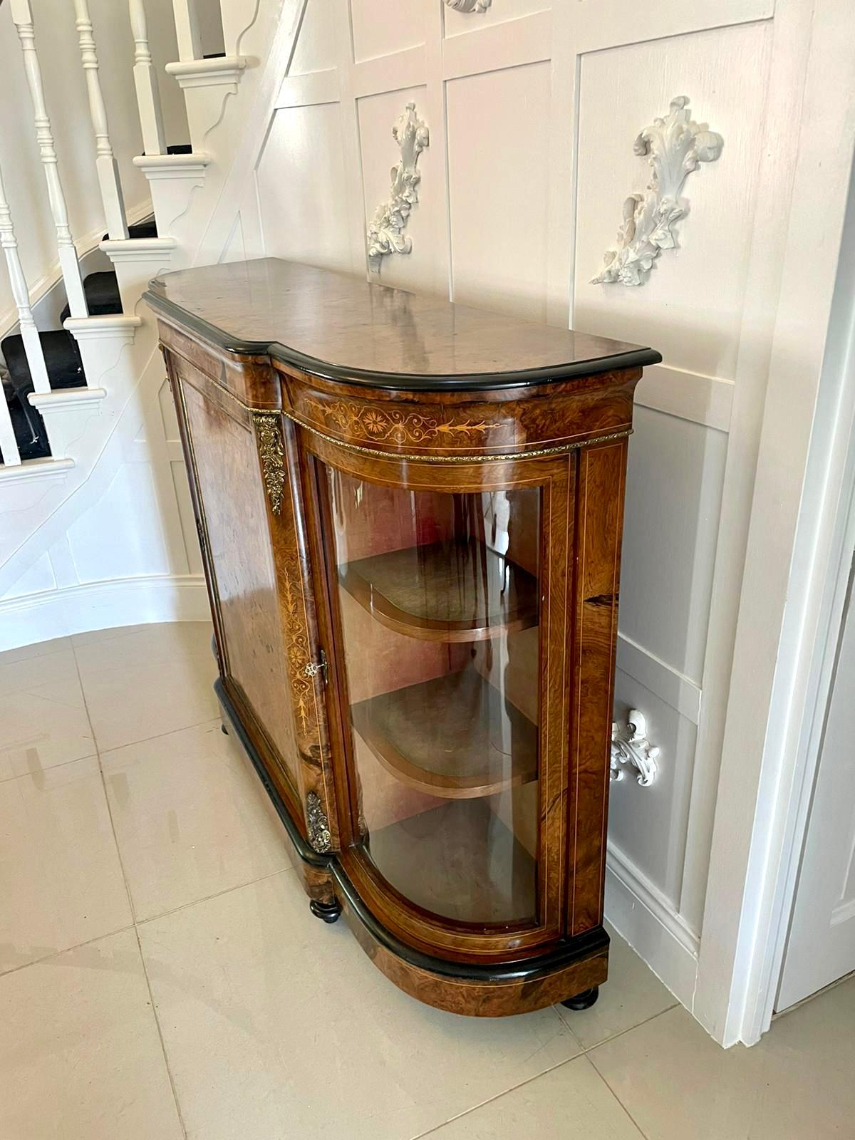 Superb Quality Antique Victorian Burr Walnut Inlaid Credenza/Sideboard 7