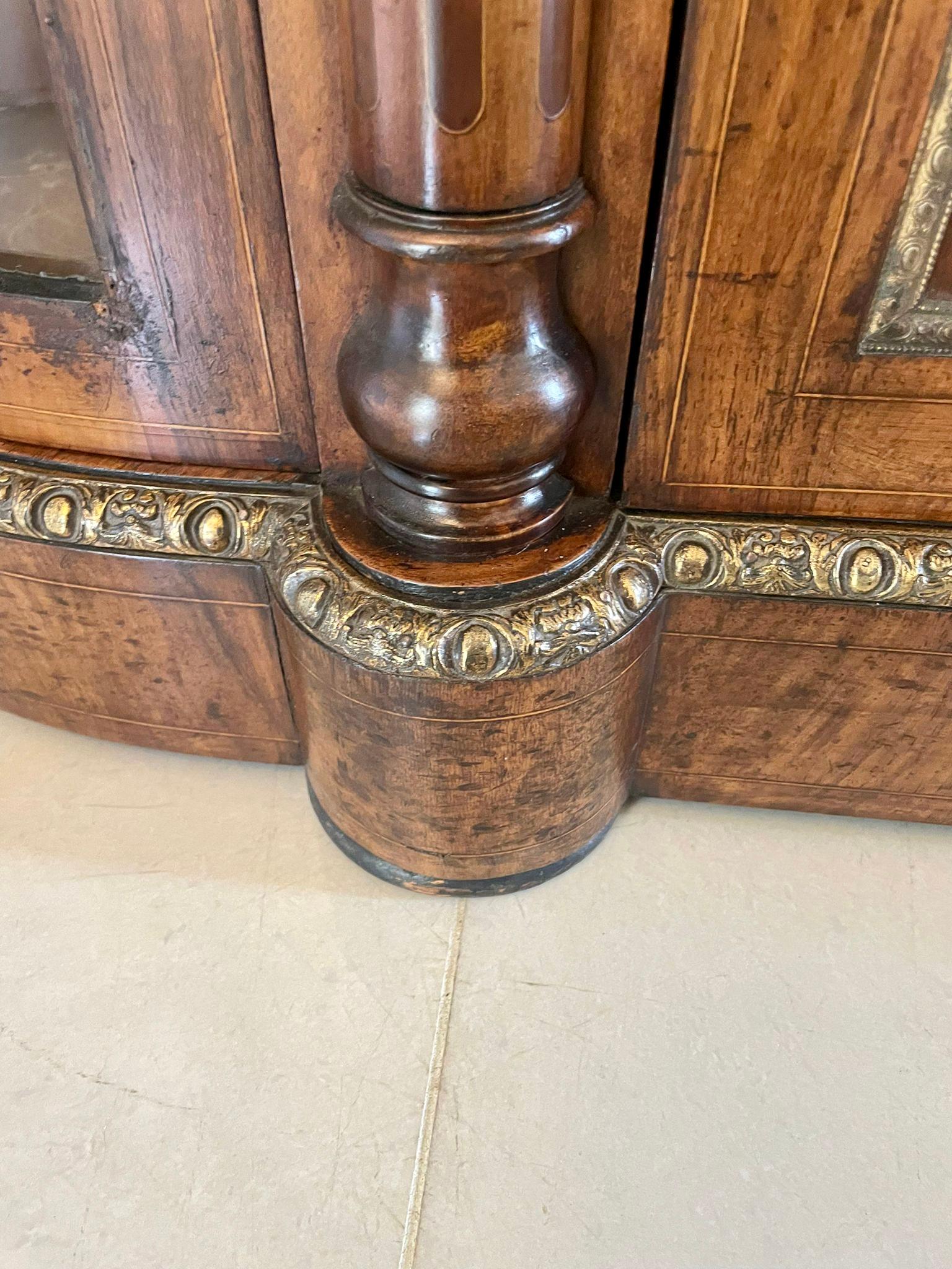 Credenza/Escritorio Victoriano Antiguo con Incrustaciones de Nogal de Magnífica Calidad en venta 8