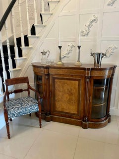 Superb Quality Antique Victorian Burr Walnut Inlaid Credenza/Sideboard