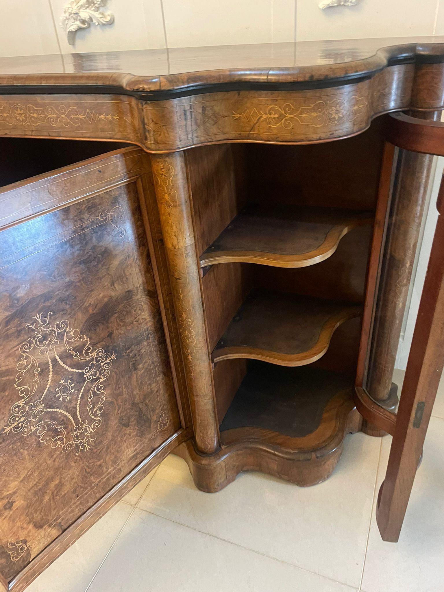 Credenza/Escritorio Victoriano Antiguo con Incrustaciones de Nogal de Magnífica Calidad en Bueno estado para la venta en Suffolk, GB