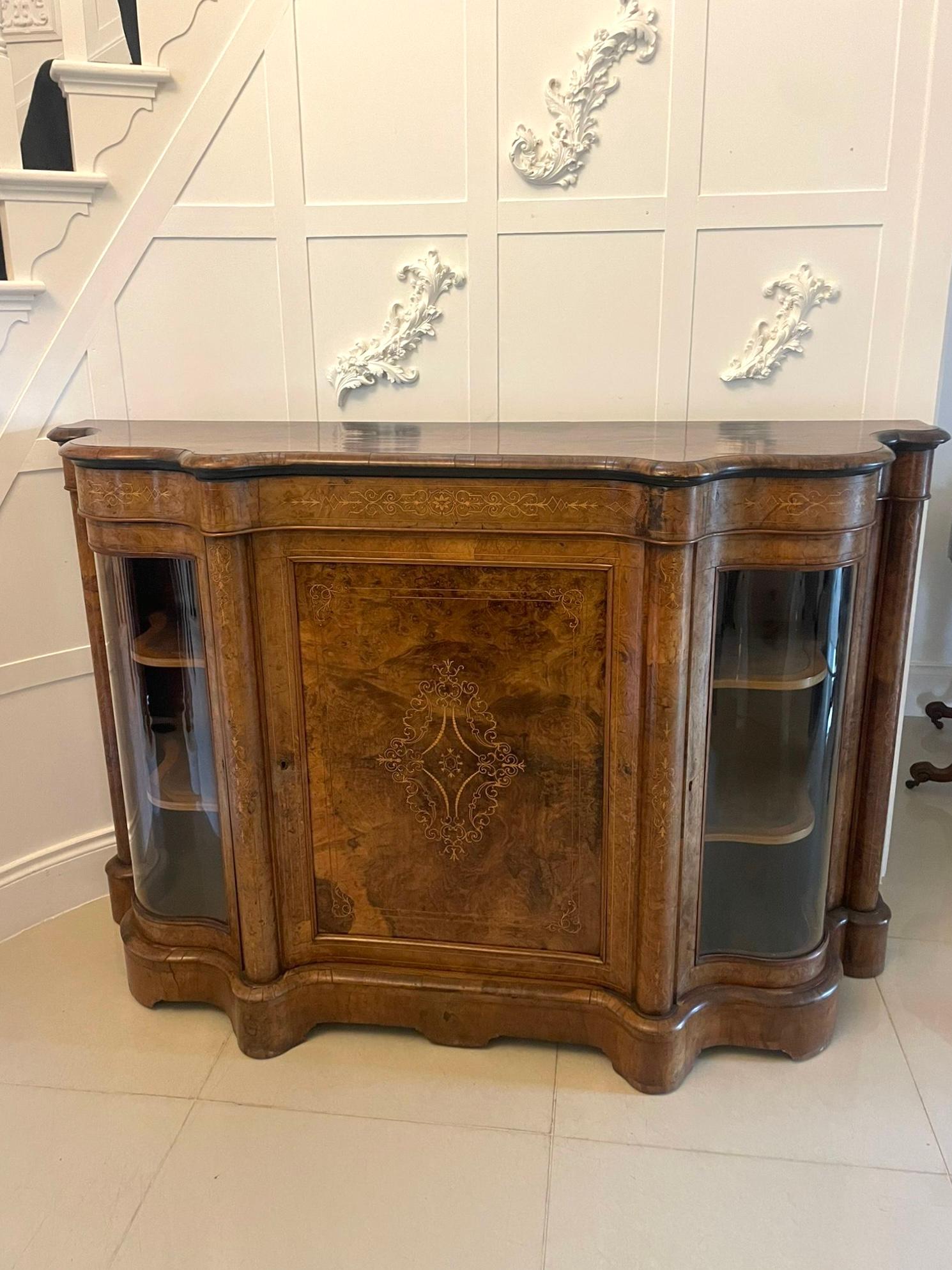 Credenza/Escritorio Victoriano Antiguo con Incrustaciones de Nogal de Magnífica Calidad en venta 3