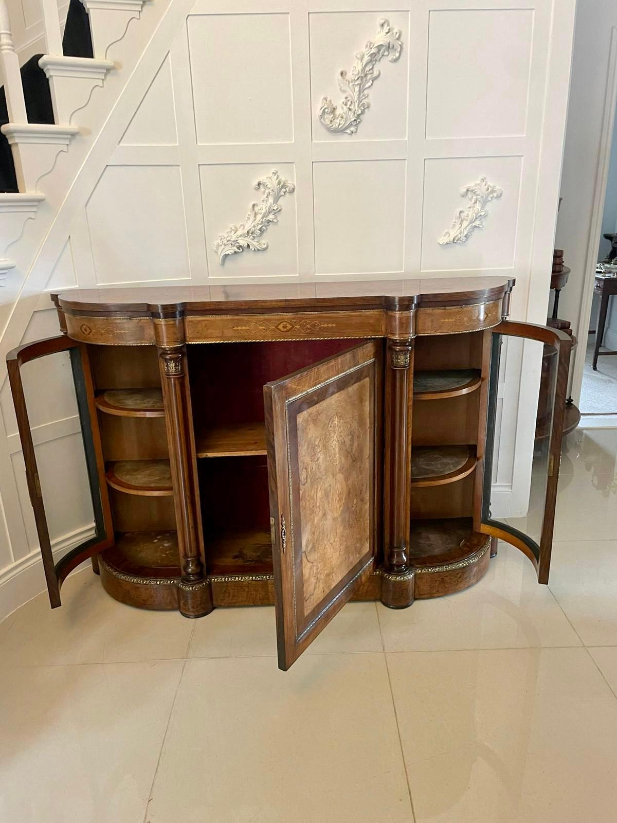 Credenza/Escritorio Victoriano Antiguo con Incrustaciones de Nogal de Magnífica Calidad en venta 3