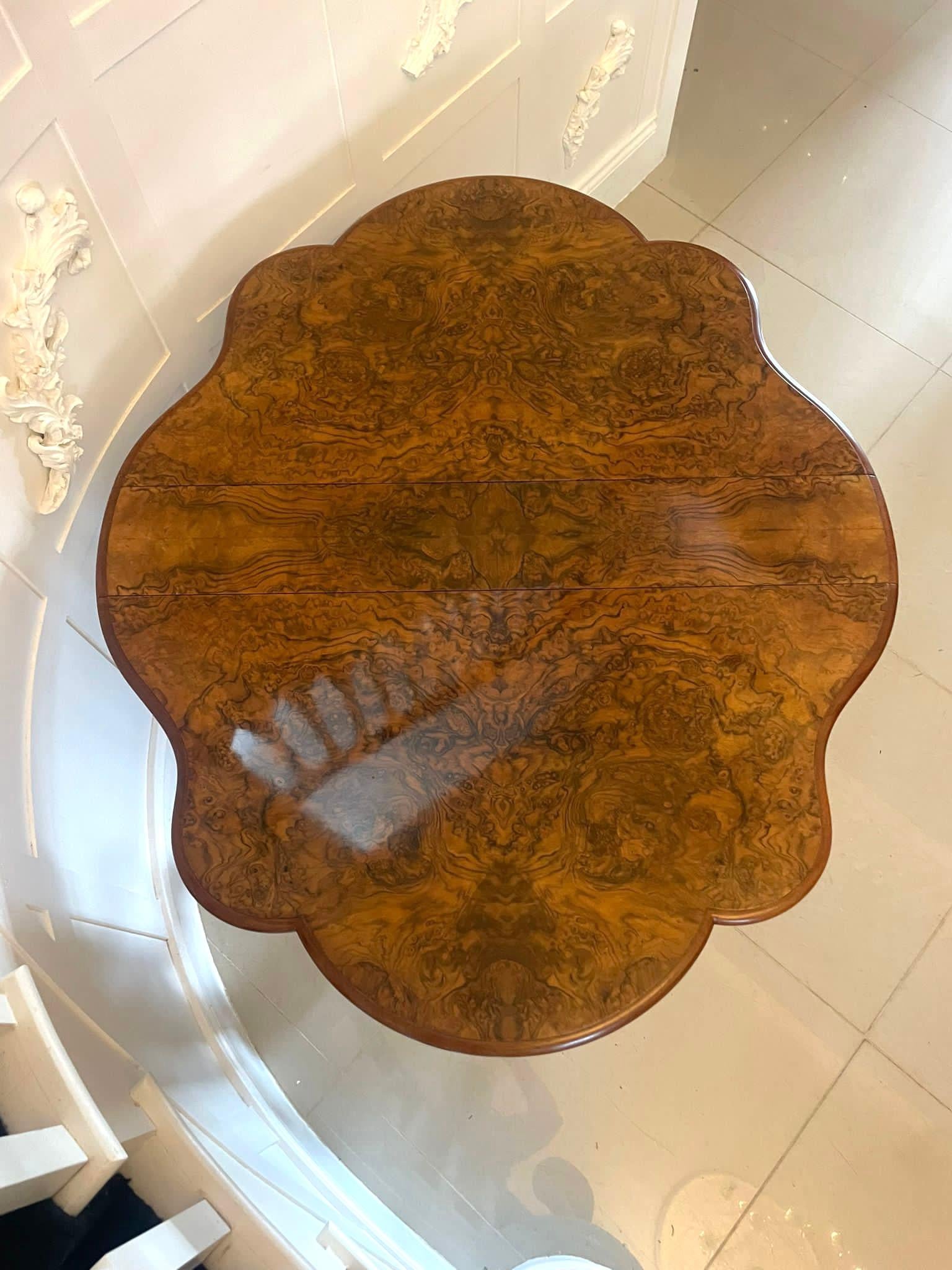 Superb Quality Antique Victorian Burr Walnut Sutherland Table  5