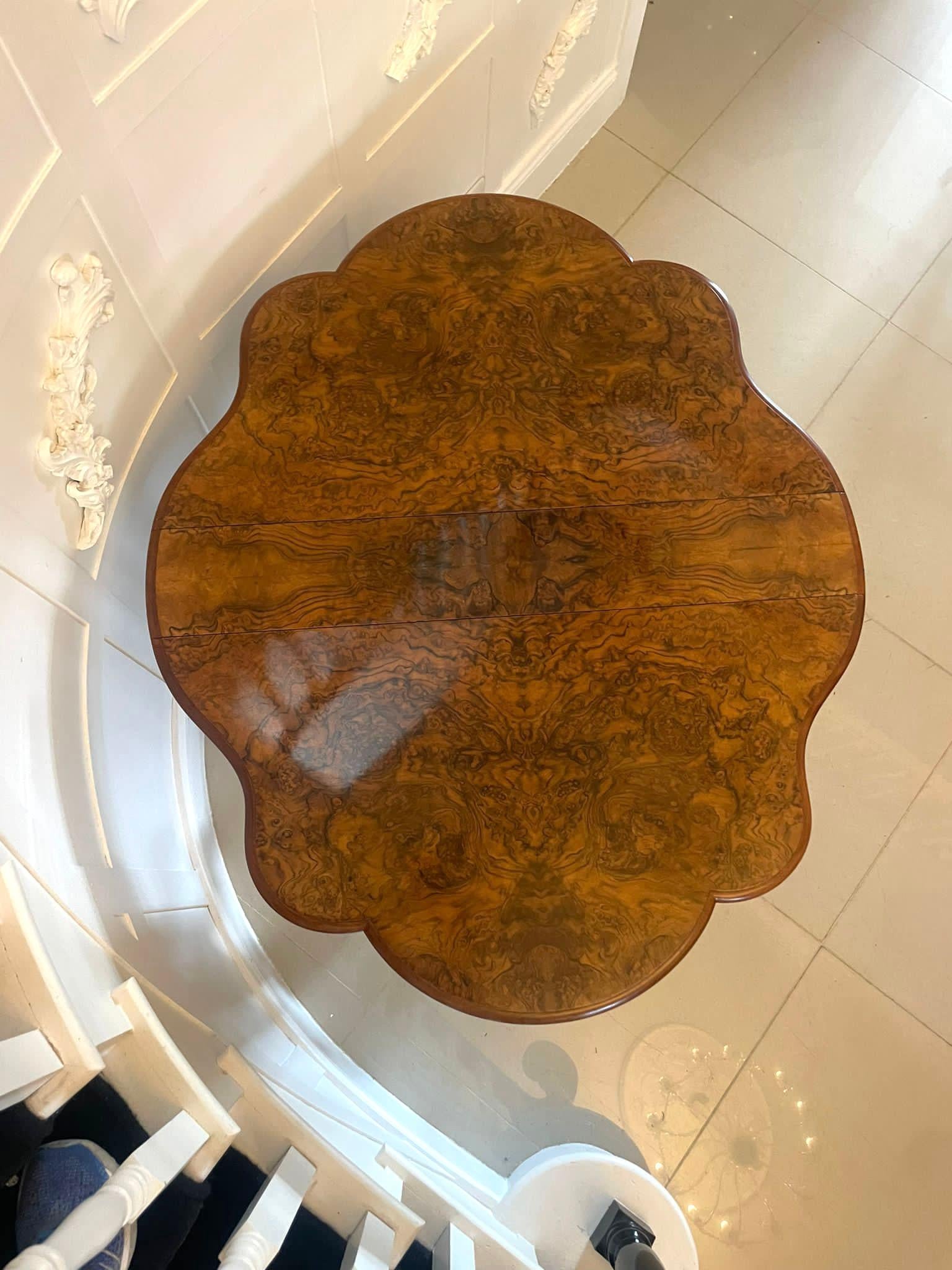 Superb Quality Antique Victorian Burr Walnut Sutherland Table  4