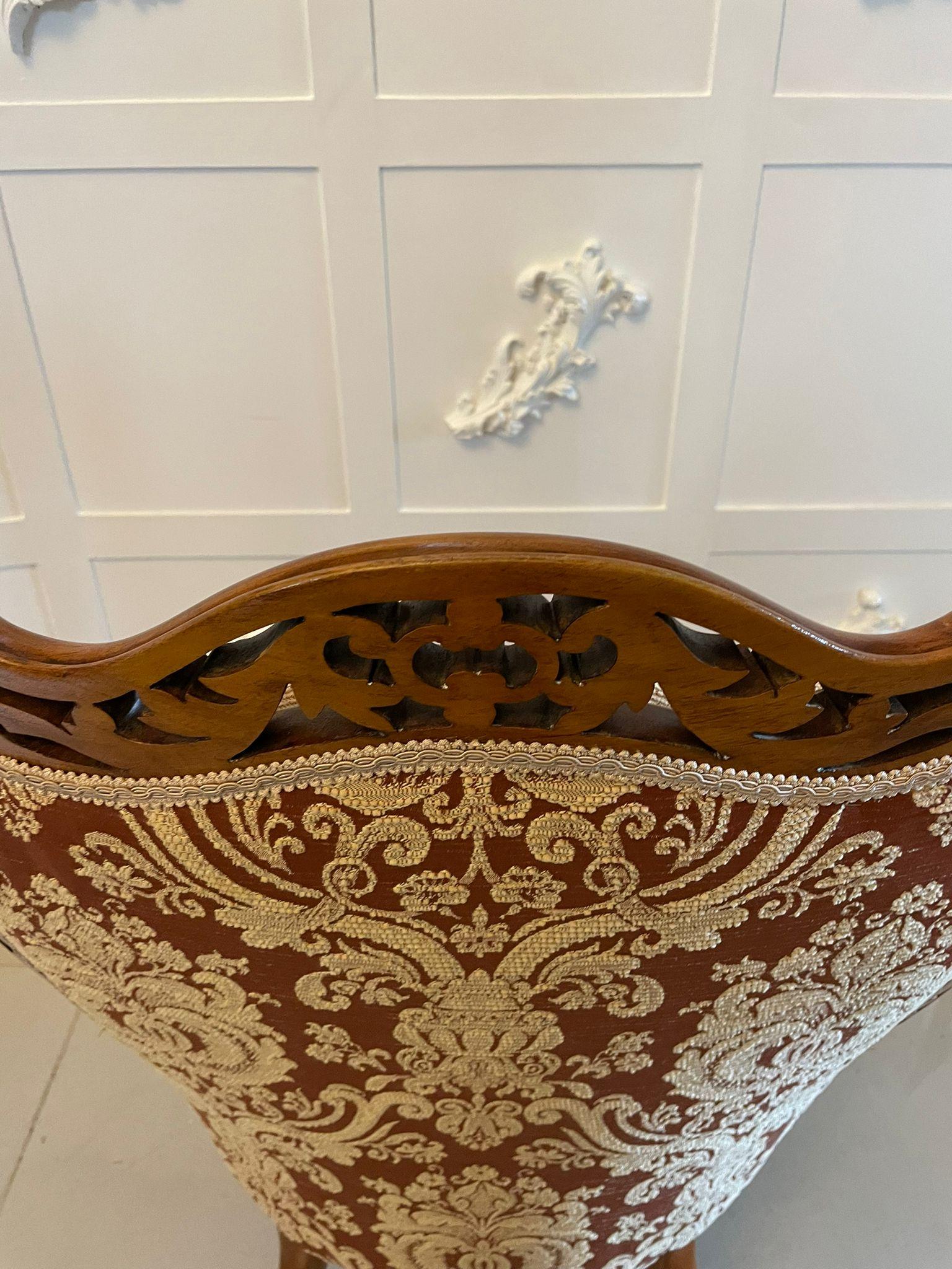 Superb Quality Antique Victorian Carved Walnut Ladies Chair 5