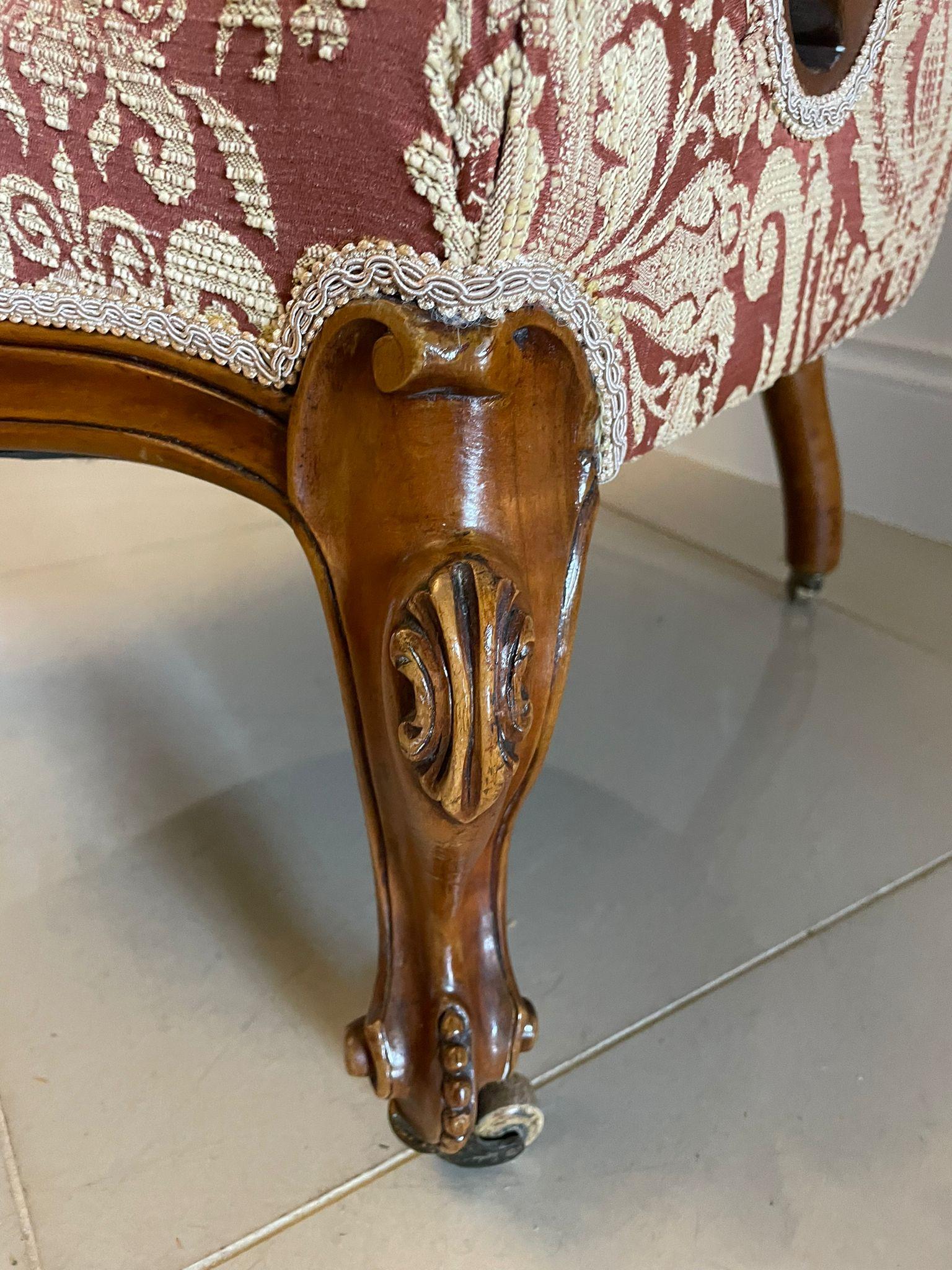 Superb Quality Antique Victorian Carved Walnut Ladies Chair For Sale 9