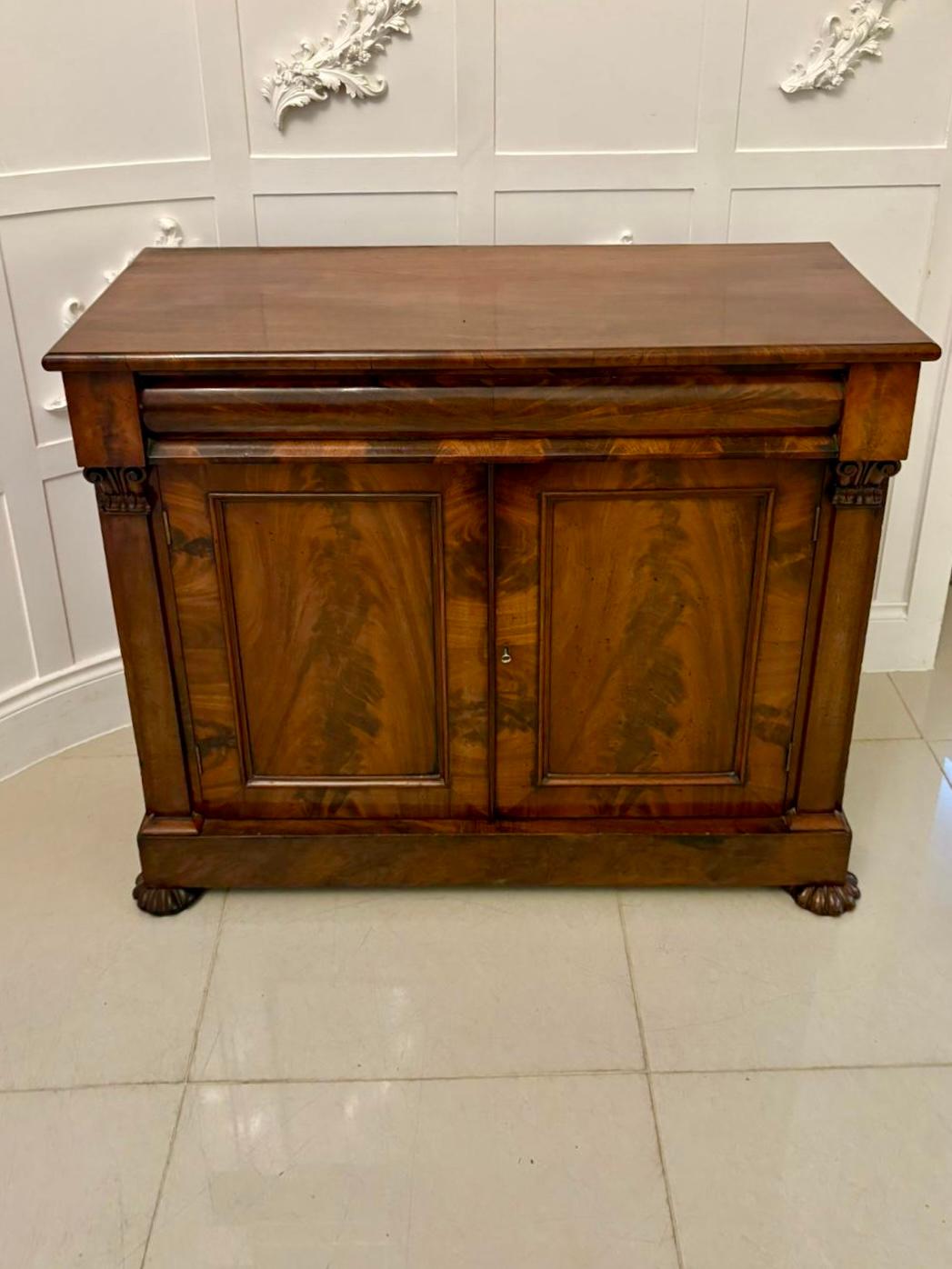 Superb Quality Antique Victorian Figured Mahogany Sideboard 4