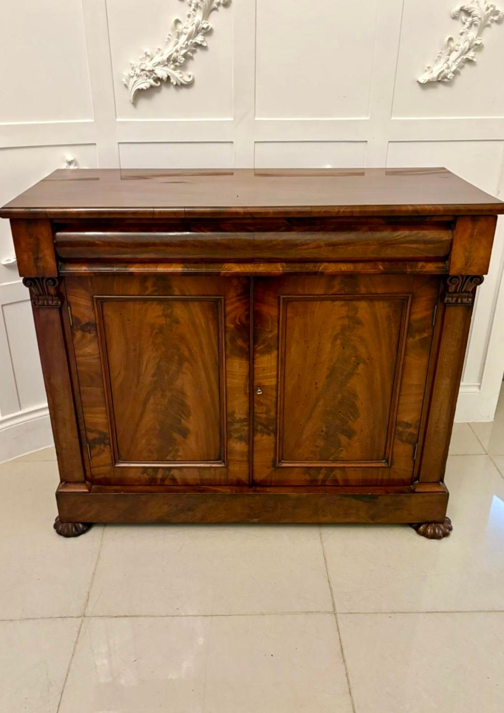 Superb Quality Antique Victorian Figured Mahogany Sideboard 7