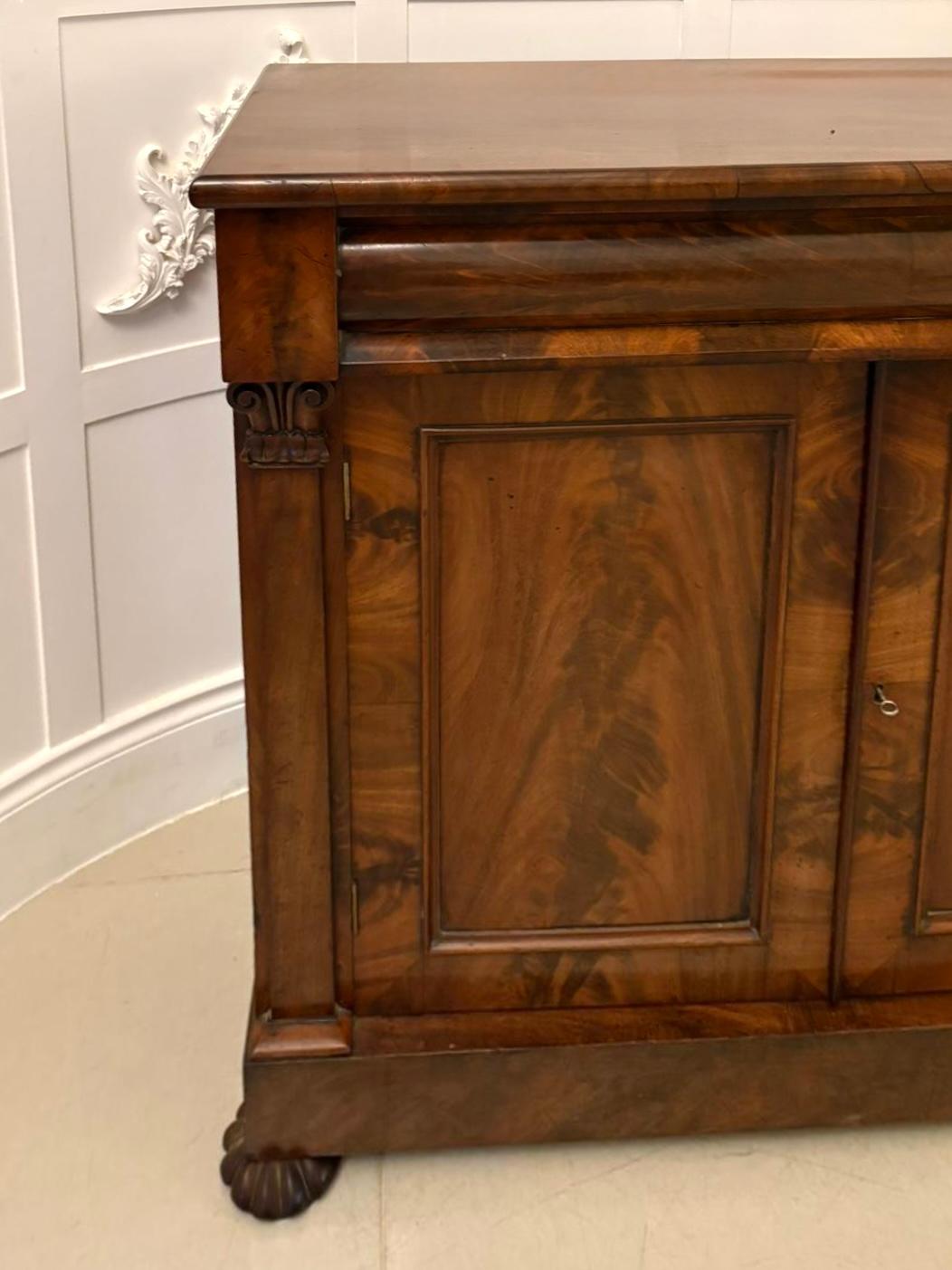 Superb Quality Antique Victorian Figured Mahogany Sideboard 8
