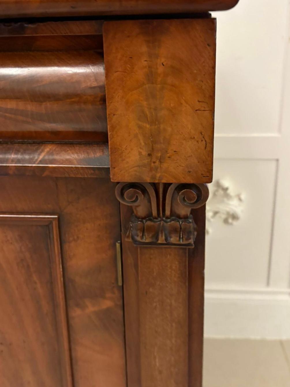 English Superb Quality Antique Victorian Figured Mahogany Sideboard
