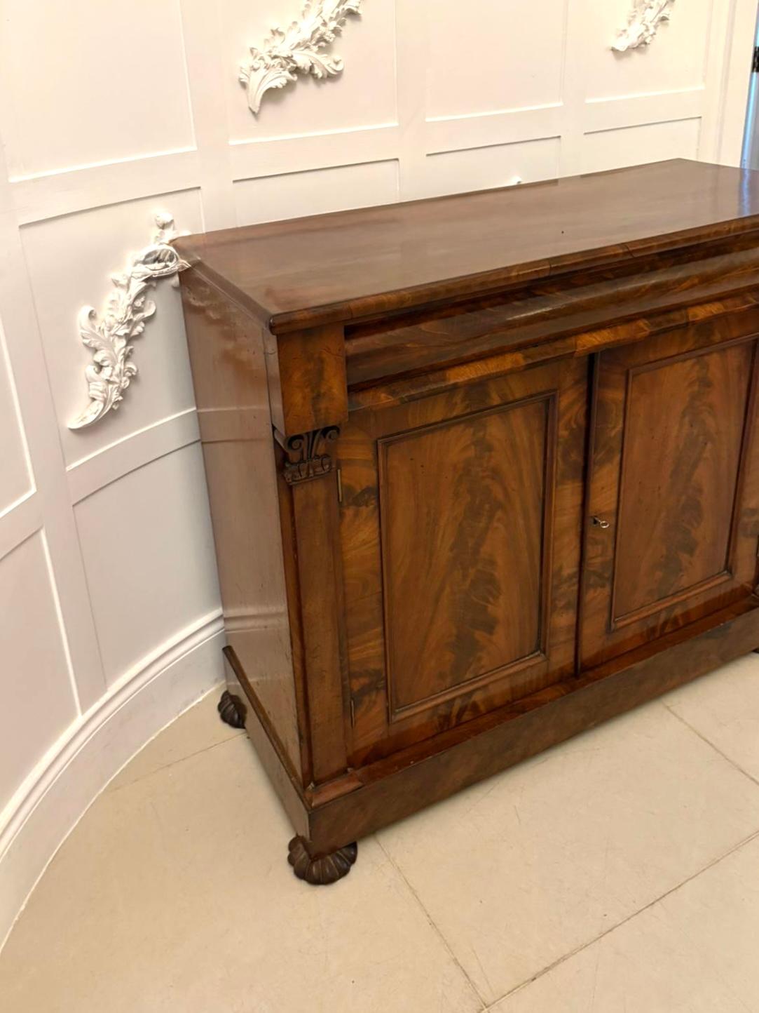Superb Quality Antique Victorian Figured Mahogany Sideboard 1