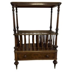 Mueble antiguo victoriano de nogal rebabas Canterbury de magnífica calidad 