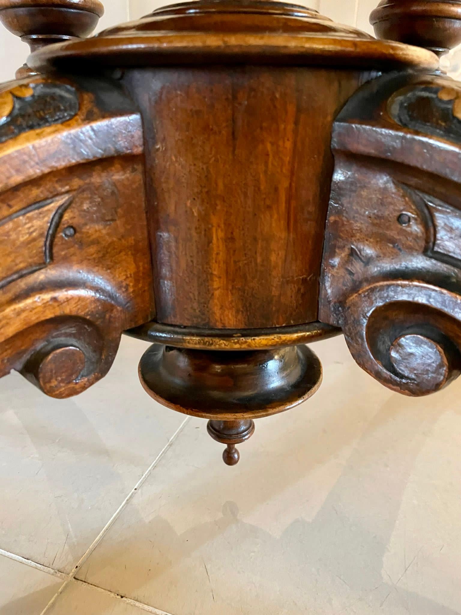 Superb Quality Antique Victorian Inlaid Burr Walnut Centre Table  4