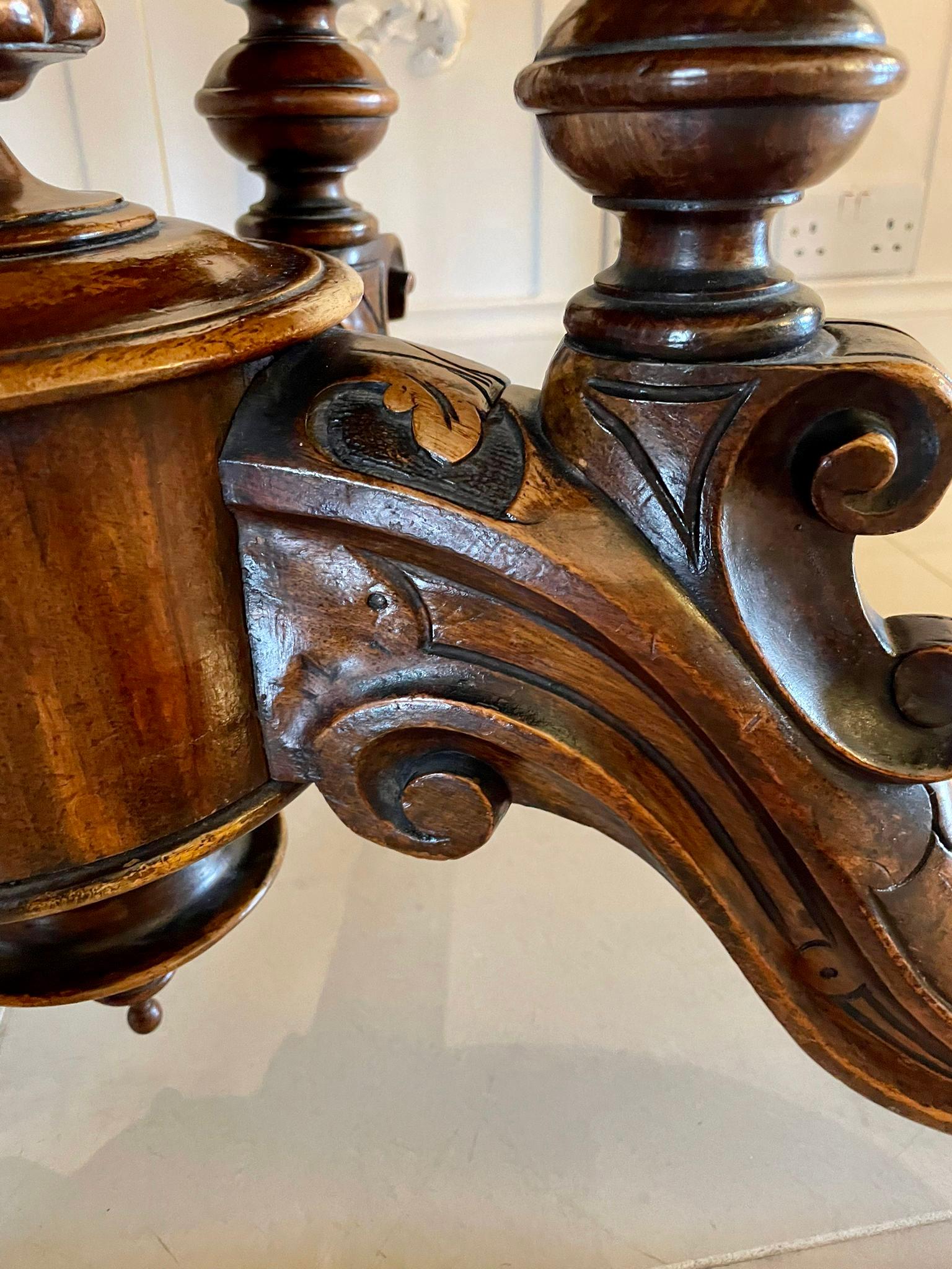 Superb Quality Antique Victorian Inlaid Burr Walnut Centre Table  6