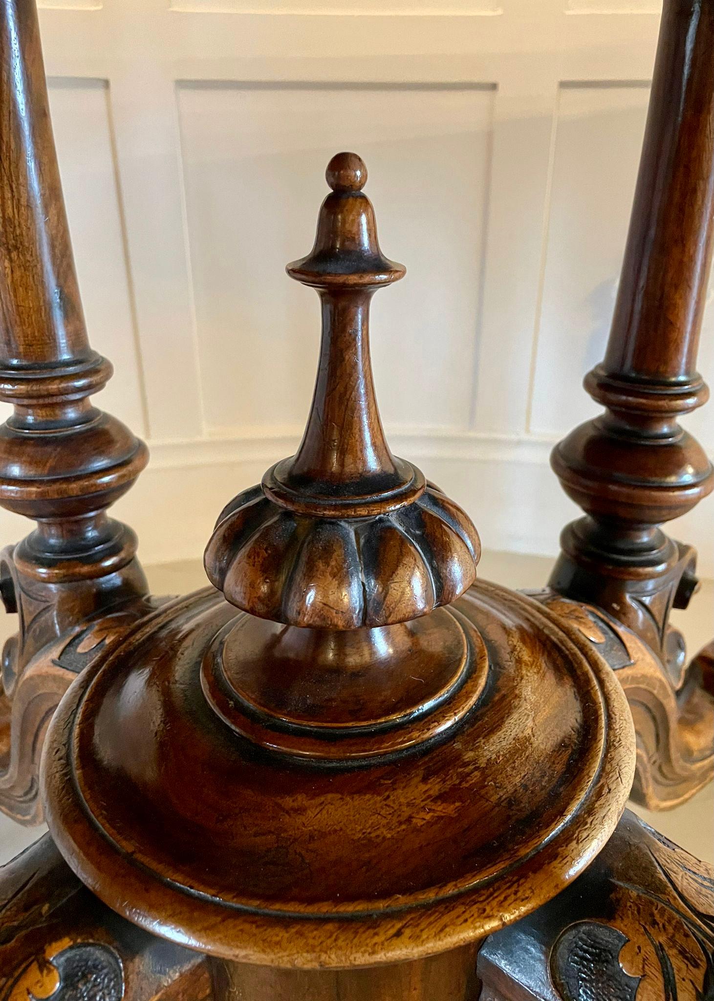 Superb Quality Antique Victorian Inlaid Burr Walnut Centre Table  8