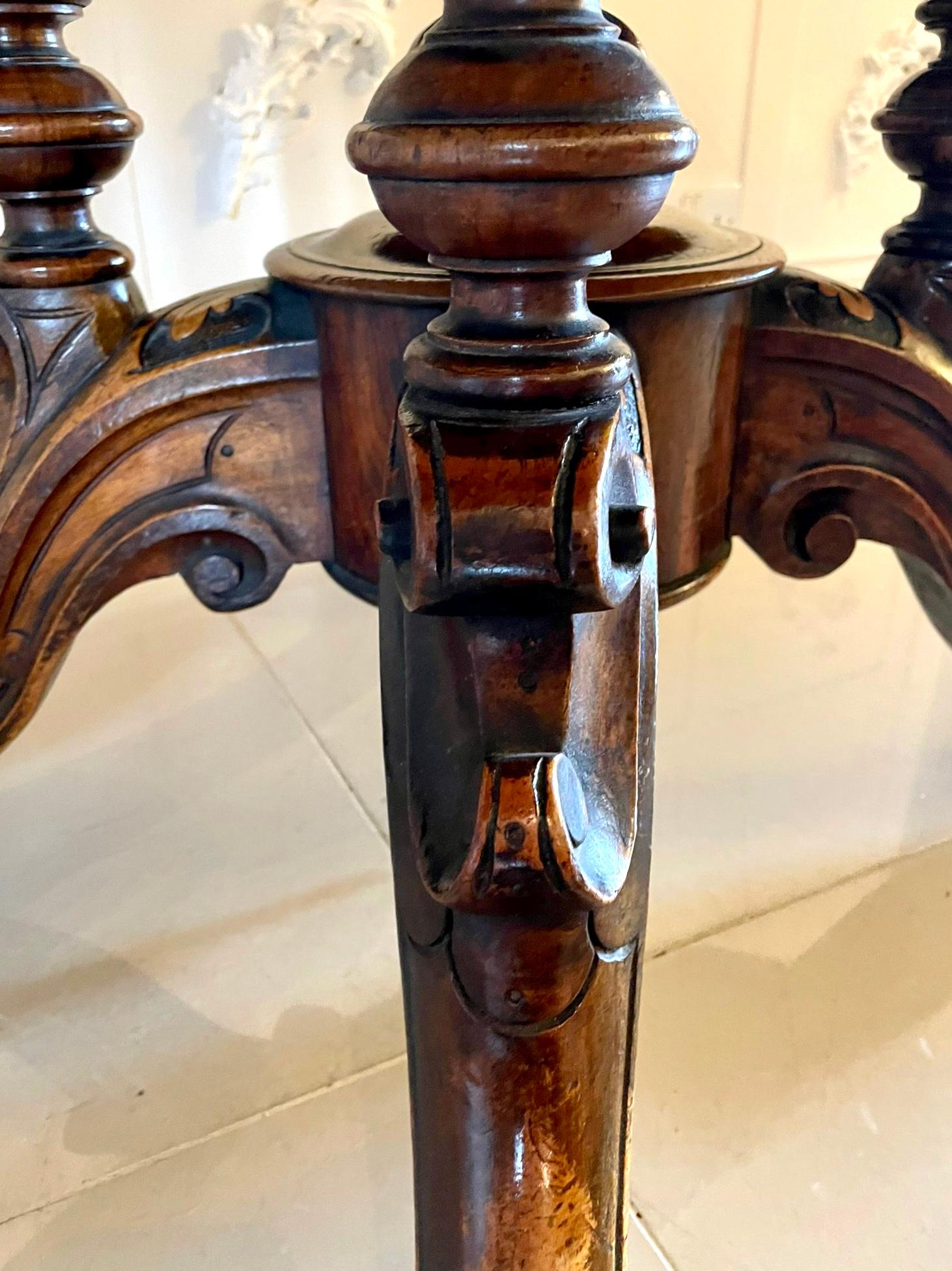 Superb Quality Antique Victorian Inlaid Burr Walnut Centre Table  9