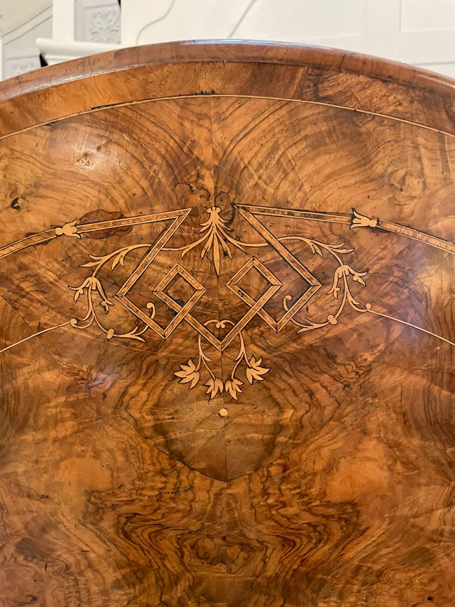 Superb Quality Antique Victorian Inlaid Burr Walnut Centre Table  In Good Condition In Suffolk, GB