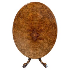 Superb Quality Antique Victorian Inlaid Burr Walnut Centre Table
