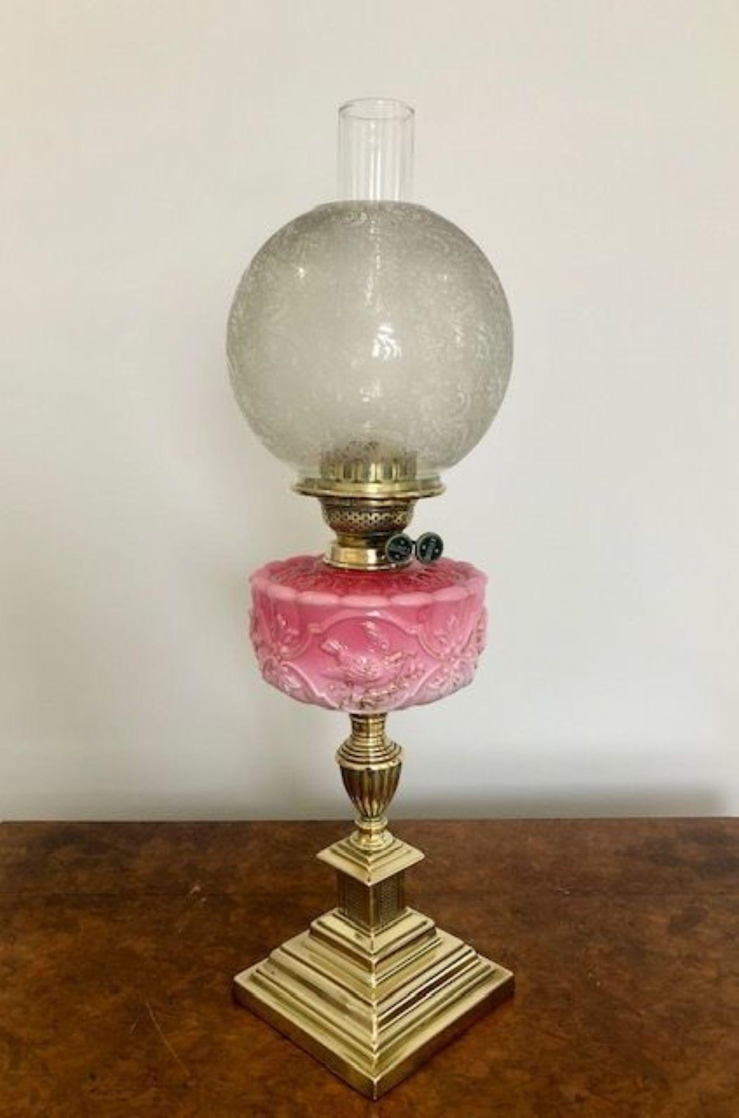 Superb Quality Antique Victorian Oil Lamp For Sale 1