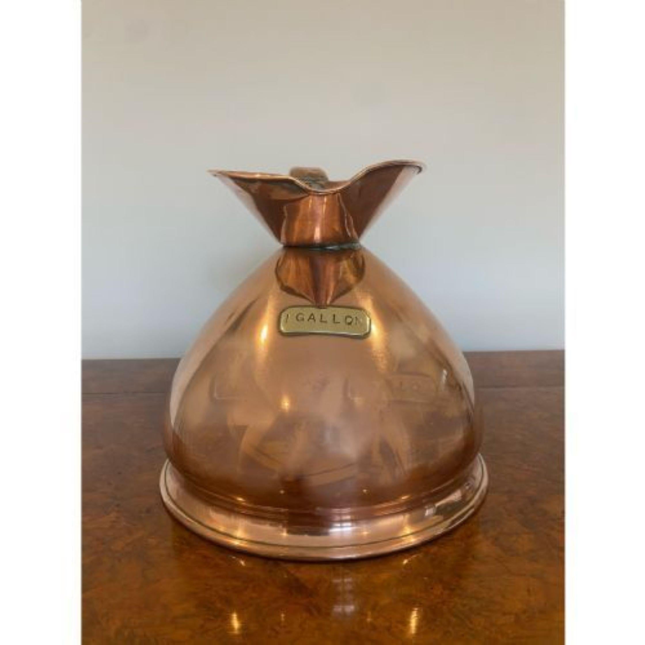 Superb Quality Antique Victorian One Gallon Harvest Jug In Good Condition For Sale In Ipswich, GB