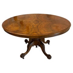 Superb Quality Antique Victorian Oval Burr Walnut Dining Table