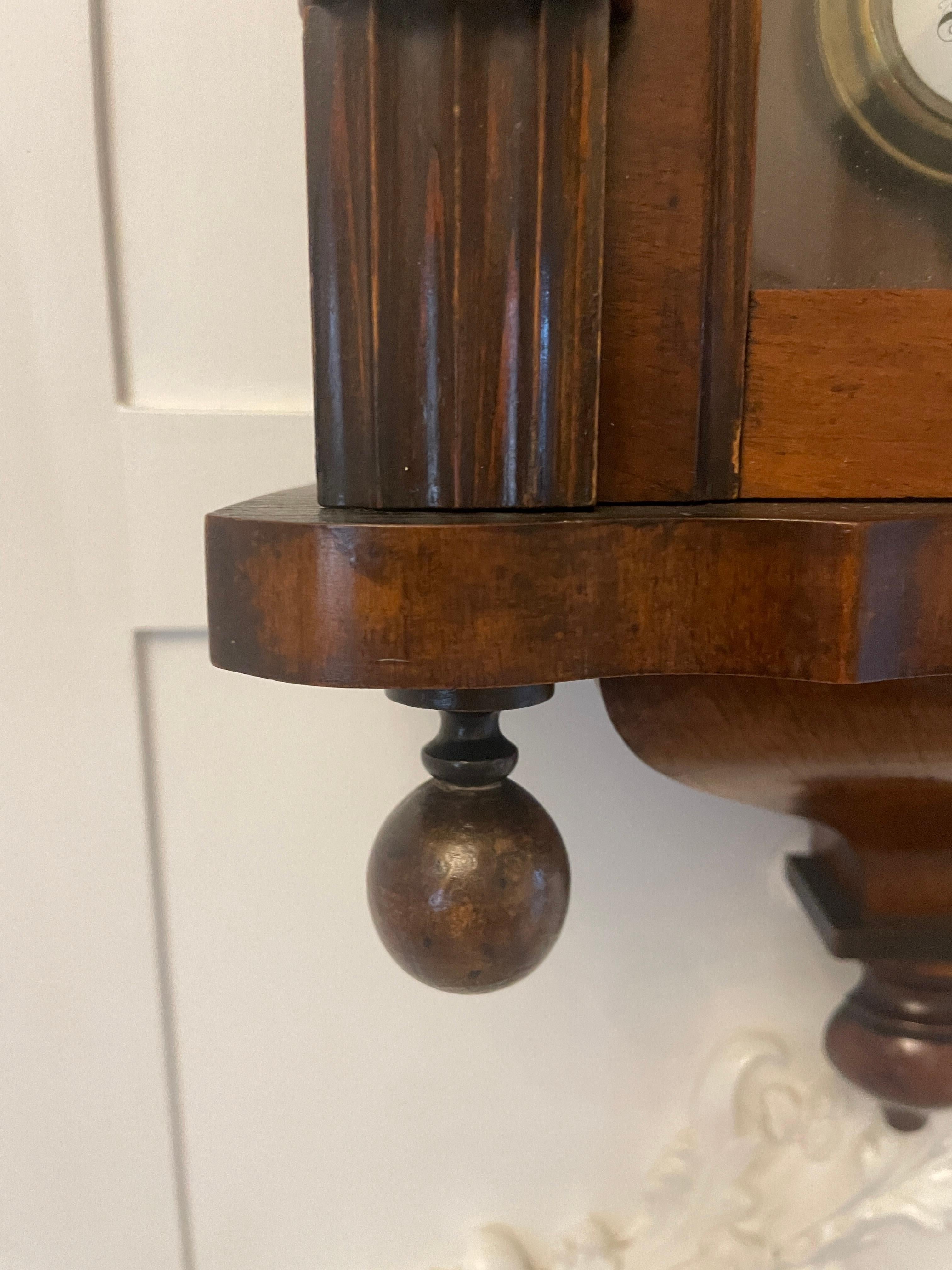 Magnífico Reloj de Pared de Viena Victoriano Antiguo de Nogal de Gustav Becker en venta 5