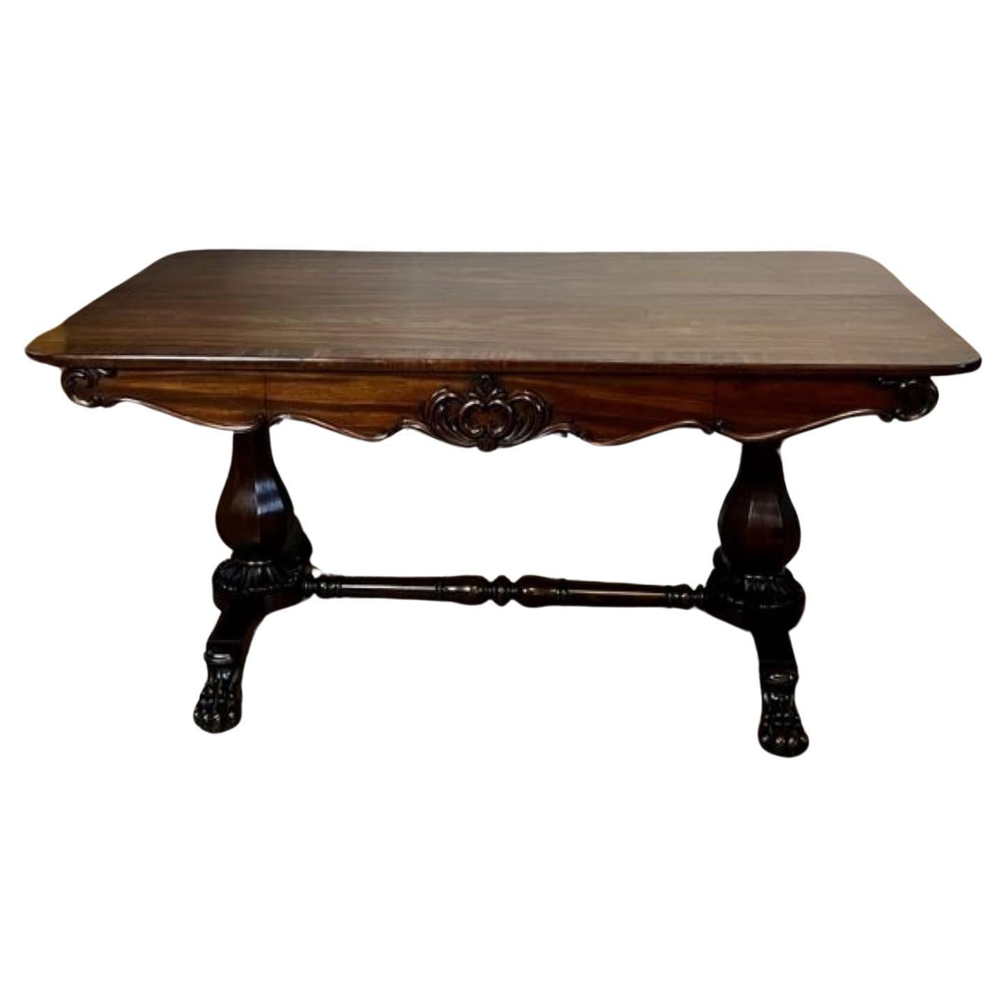 Superb quality antique William IV large freestanding library centre table