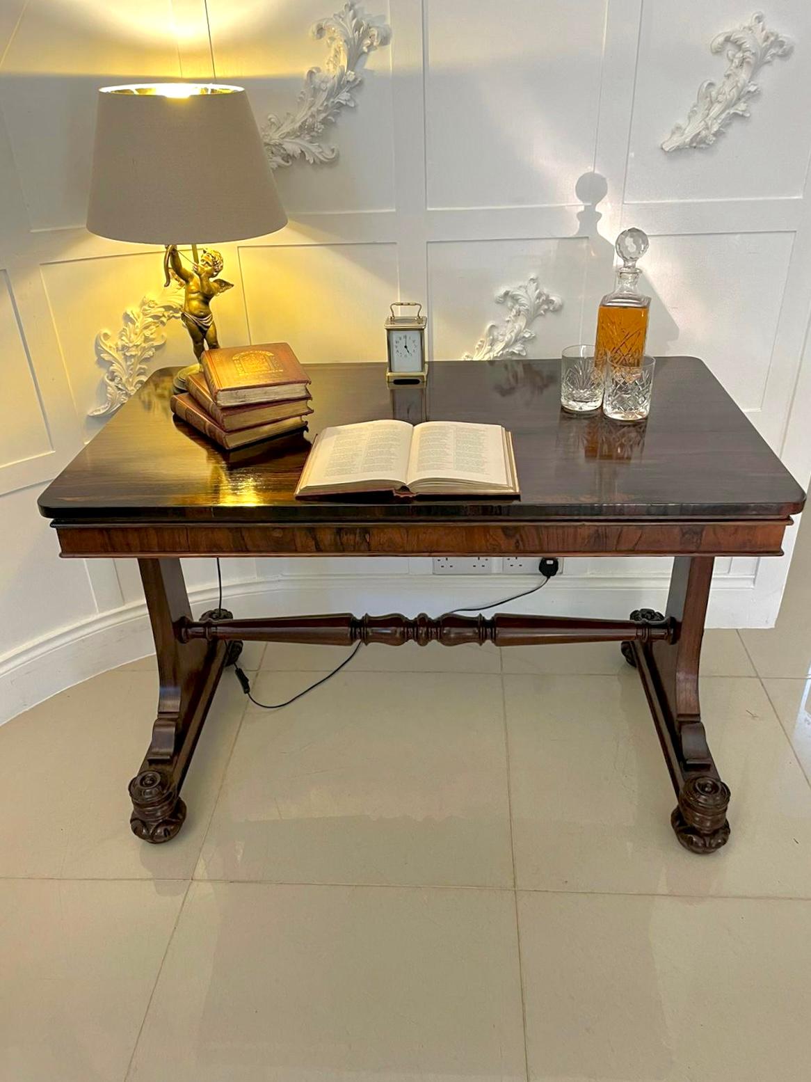 English Superb Quality Antique William IV Rosewood Centre Table