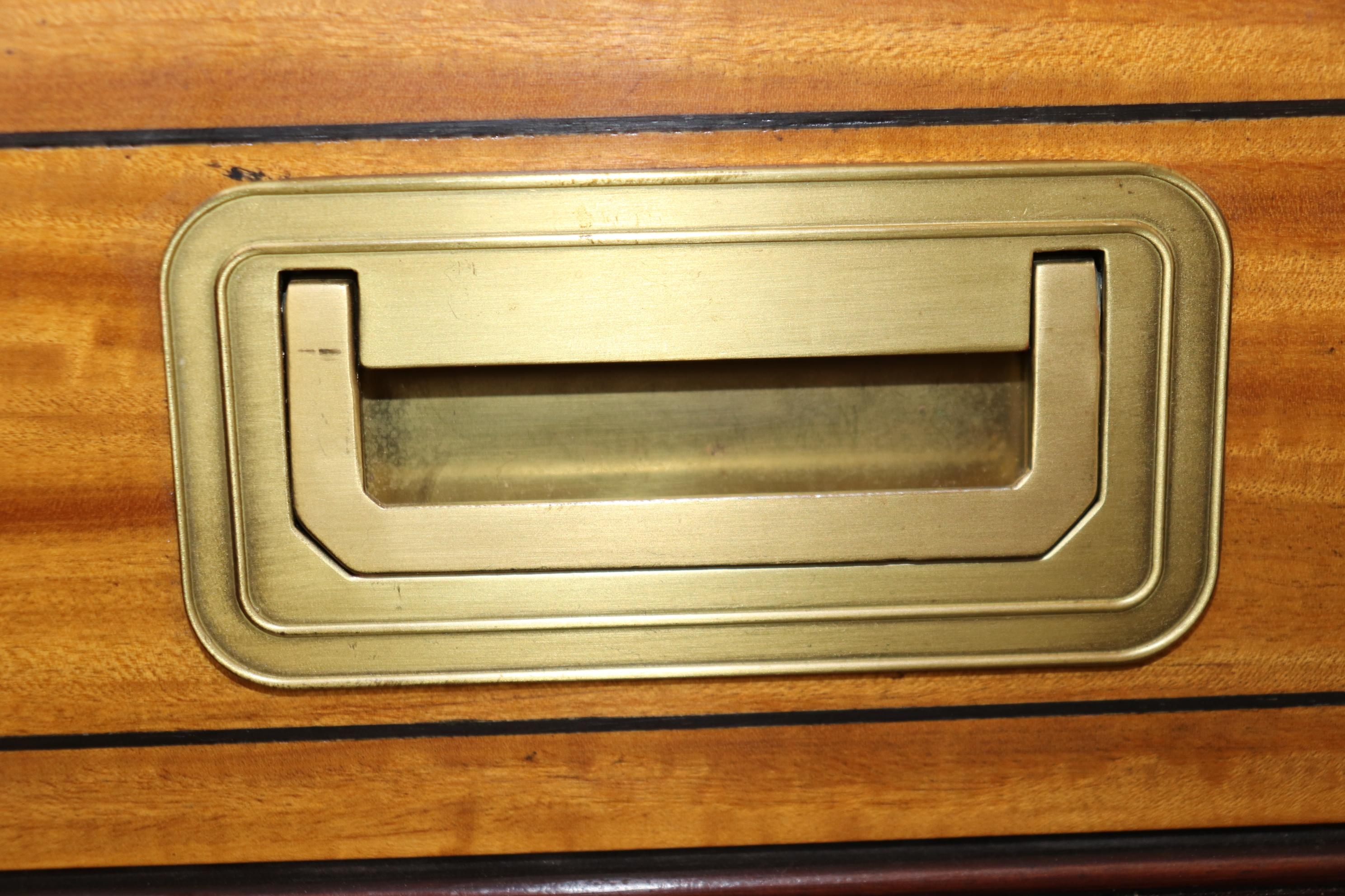 Superb Quality Baker Collector's Edition Satinwood Campaign Style Credenza 4