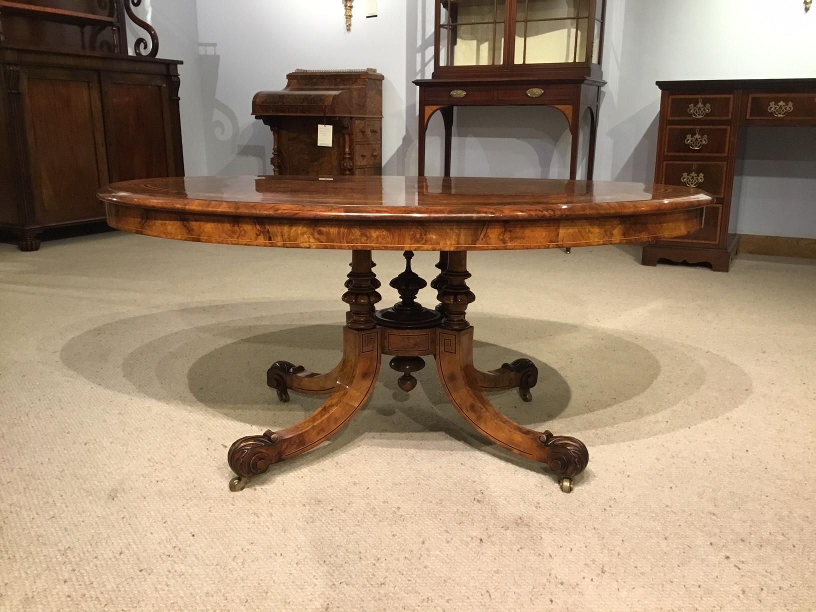 Superb Quality Burr Walnut Marquetry Inlaid Victorian Period Coffee Table 7