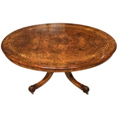 Superb Quality Burr Walnut Marquetry Inlaid Victorian Period Coffee Table