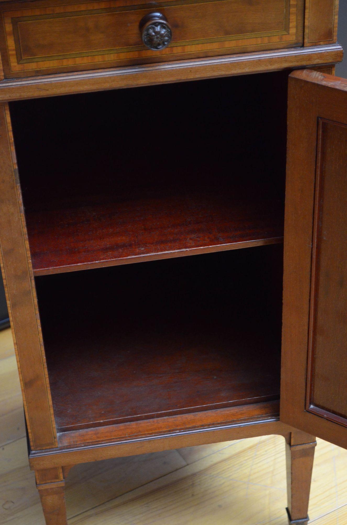 Superb Quality Edwardian Bedside Cabinet For Sale 2