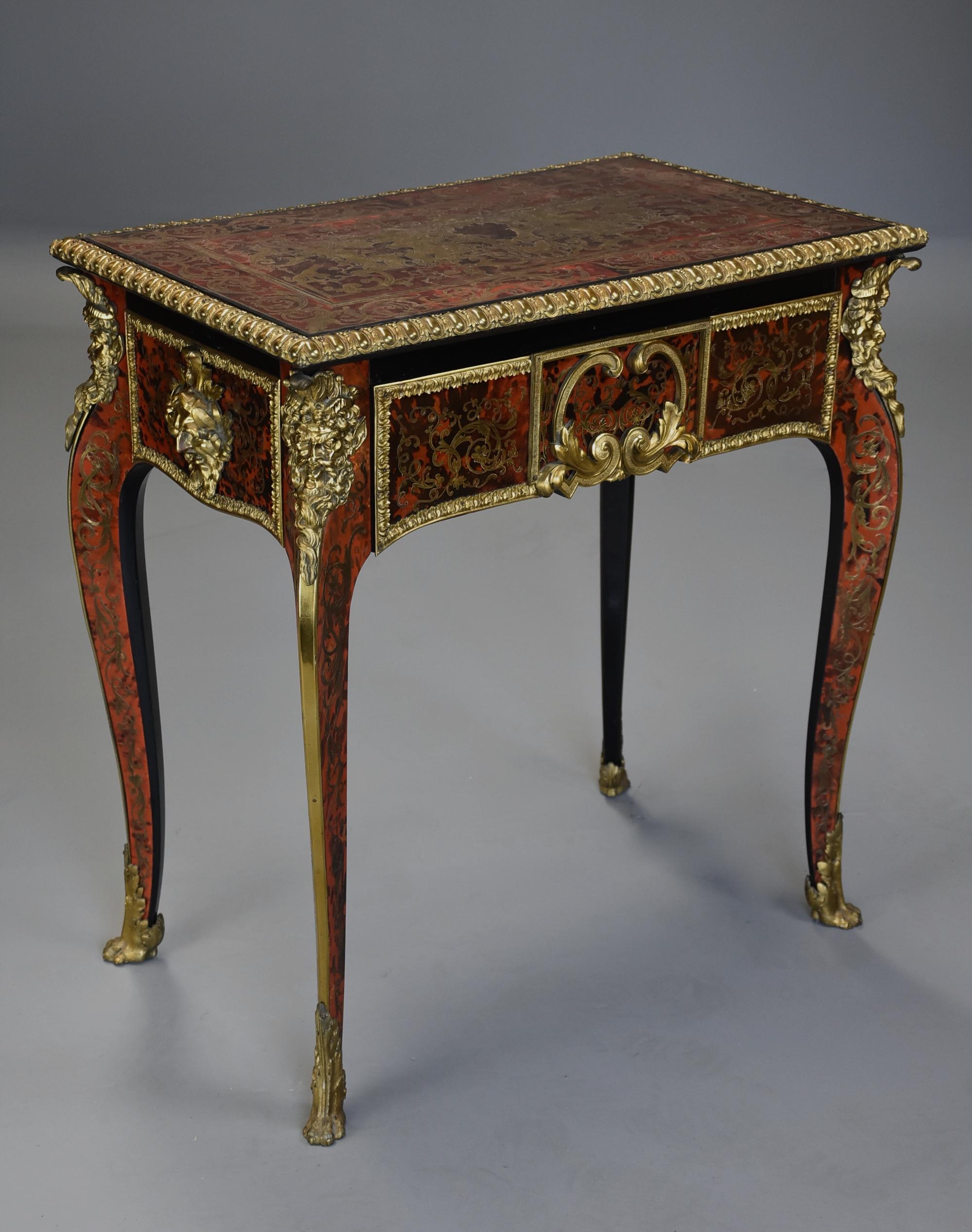 Superb Quality English 19th Century ‘Boulle’ Centre Table in the French Style In Good Condition For Sale In Suffolk, GB