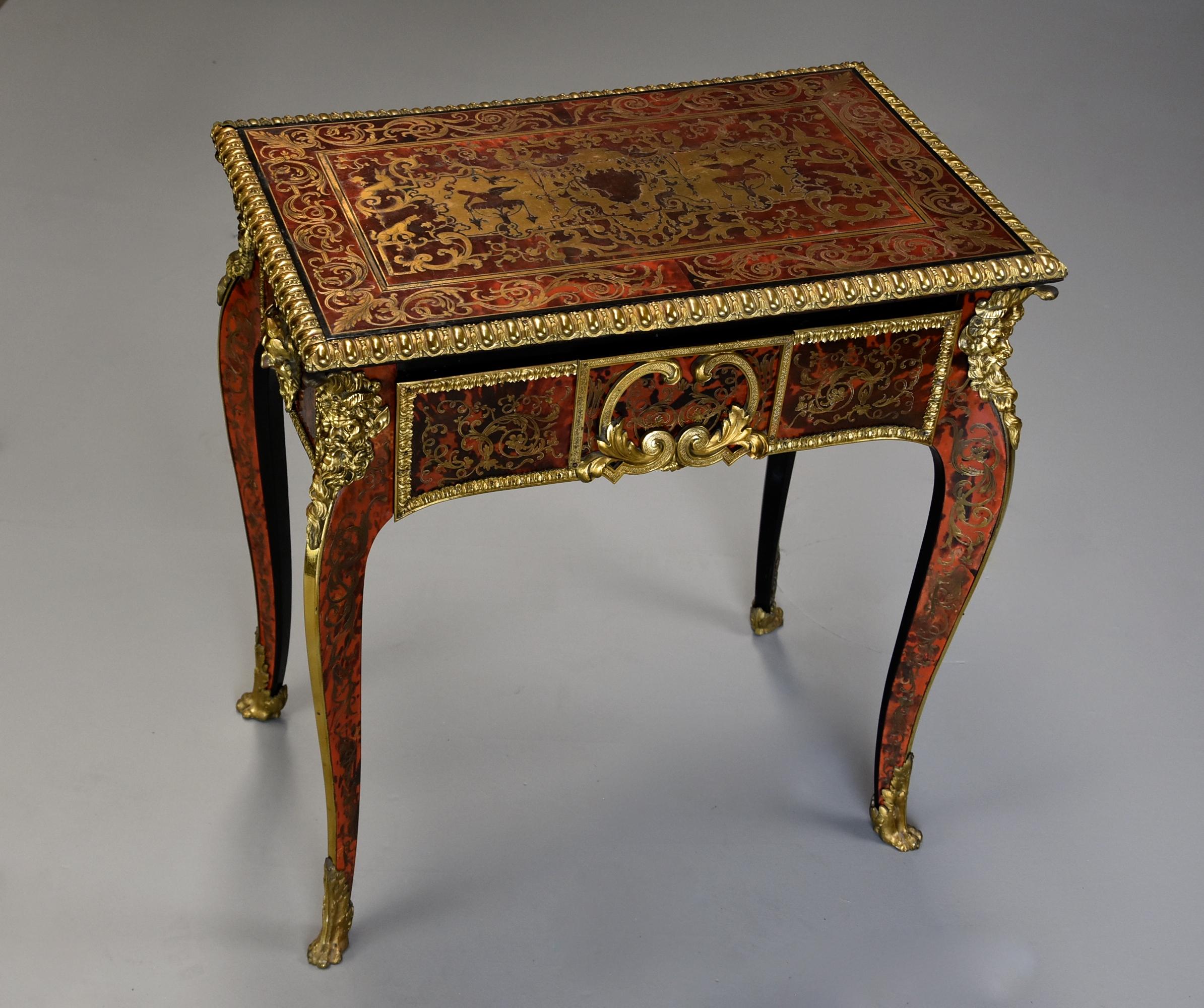 Early 19th Century Superb Quality English 19th Century ‘Boulle’ Centre Table in the French Style For Sale