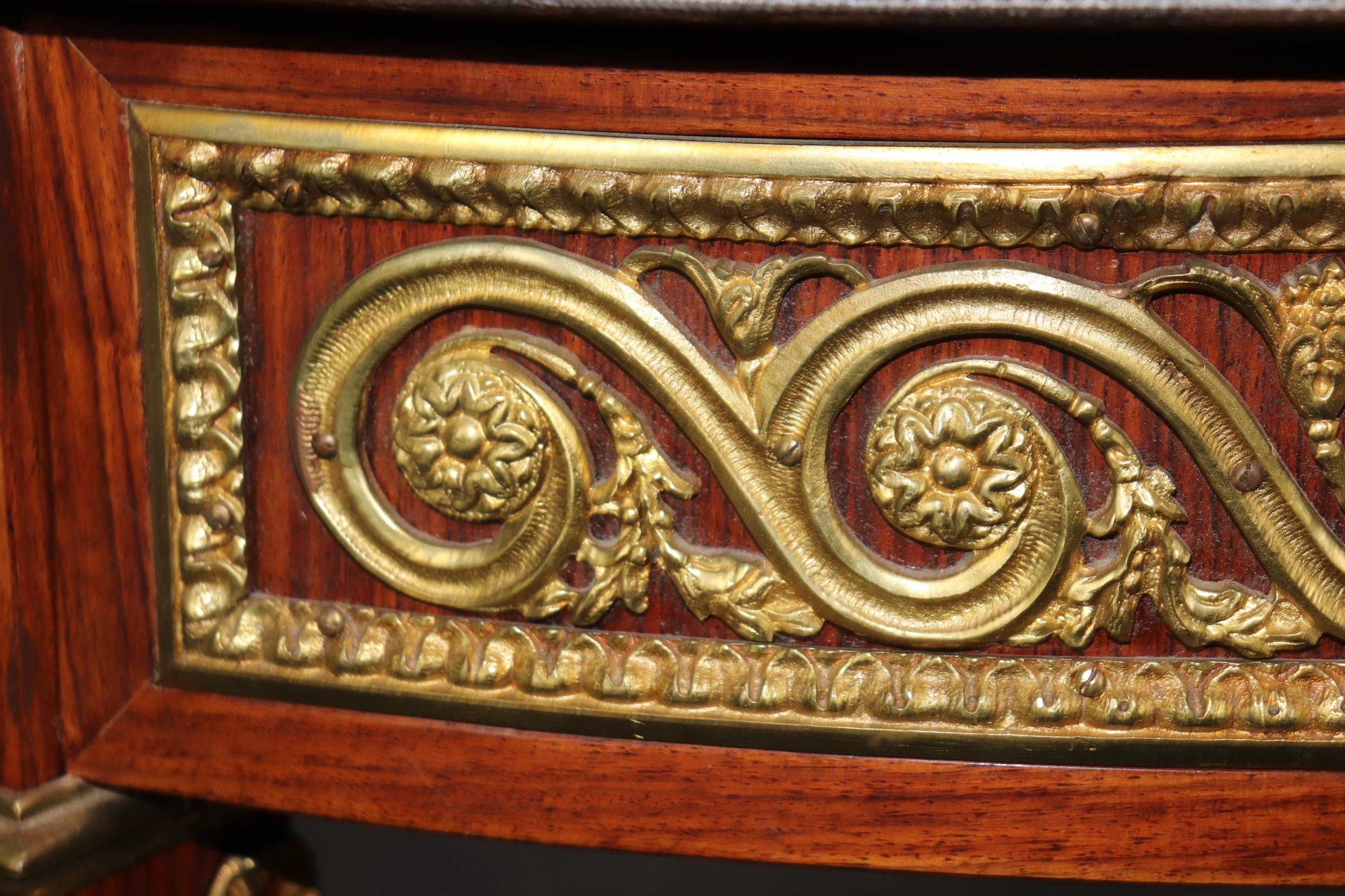 Superb Quality French Empire Marble Top Bronze Ormolu Center Table Circa 1880 For Sale 5