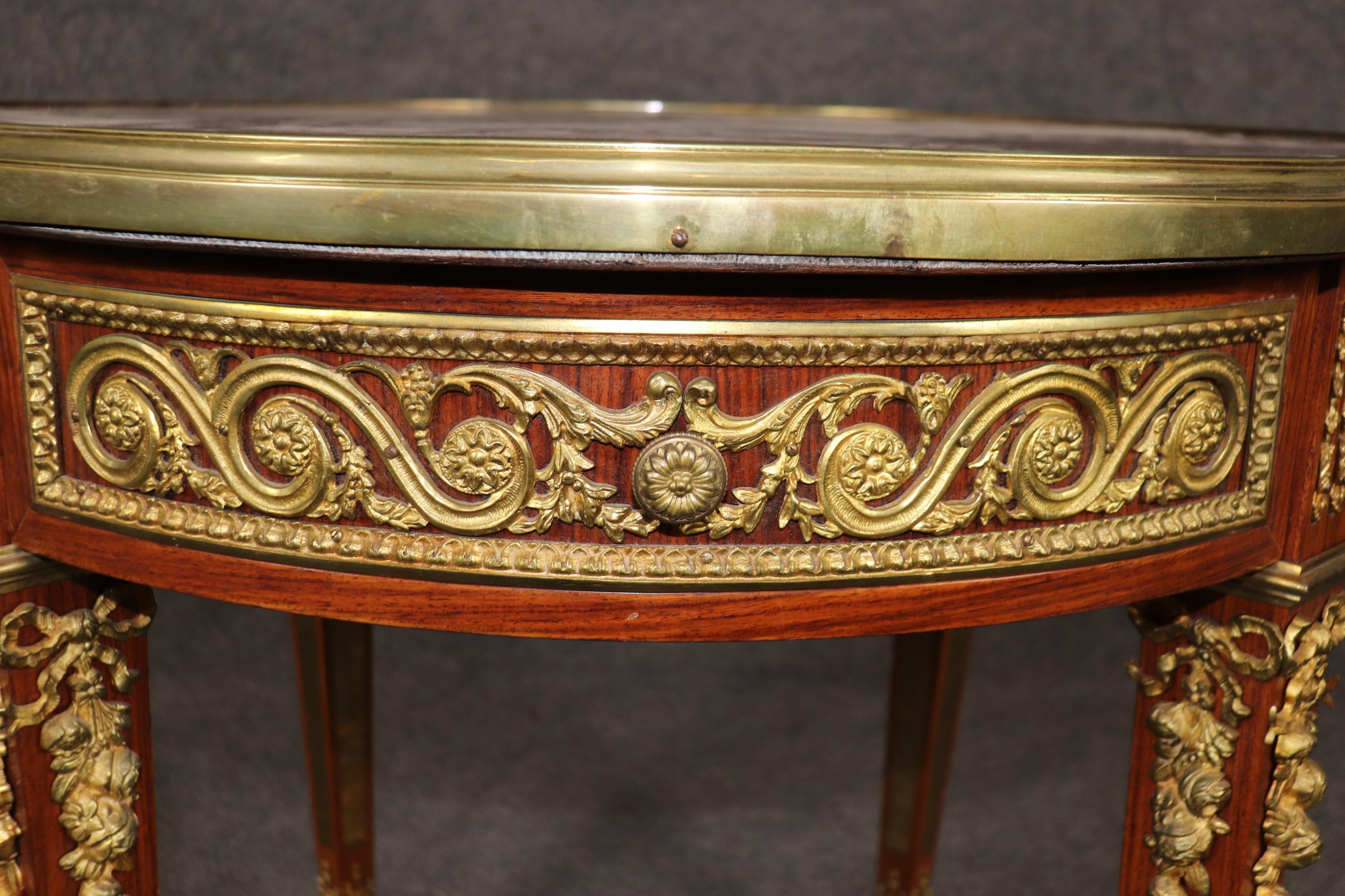 Superb Quality French Empire Marble Top Bronze Ormolu Center Table Circa 1880 For Sale 3