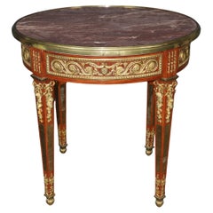 Superb Quality French Empire Marble Top Bronze Ormolu Center Table Circa 1880