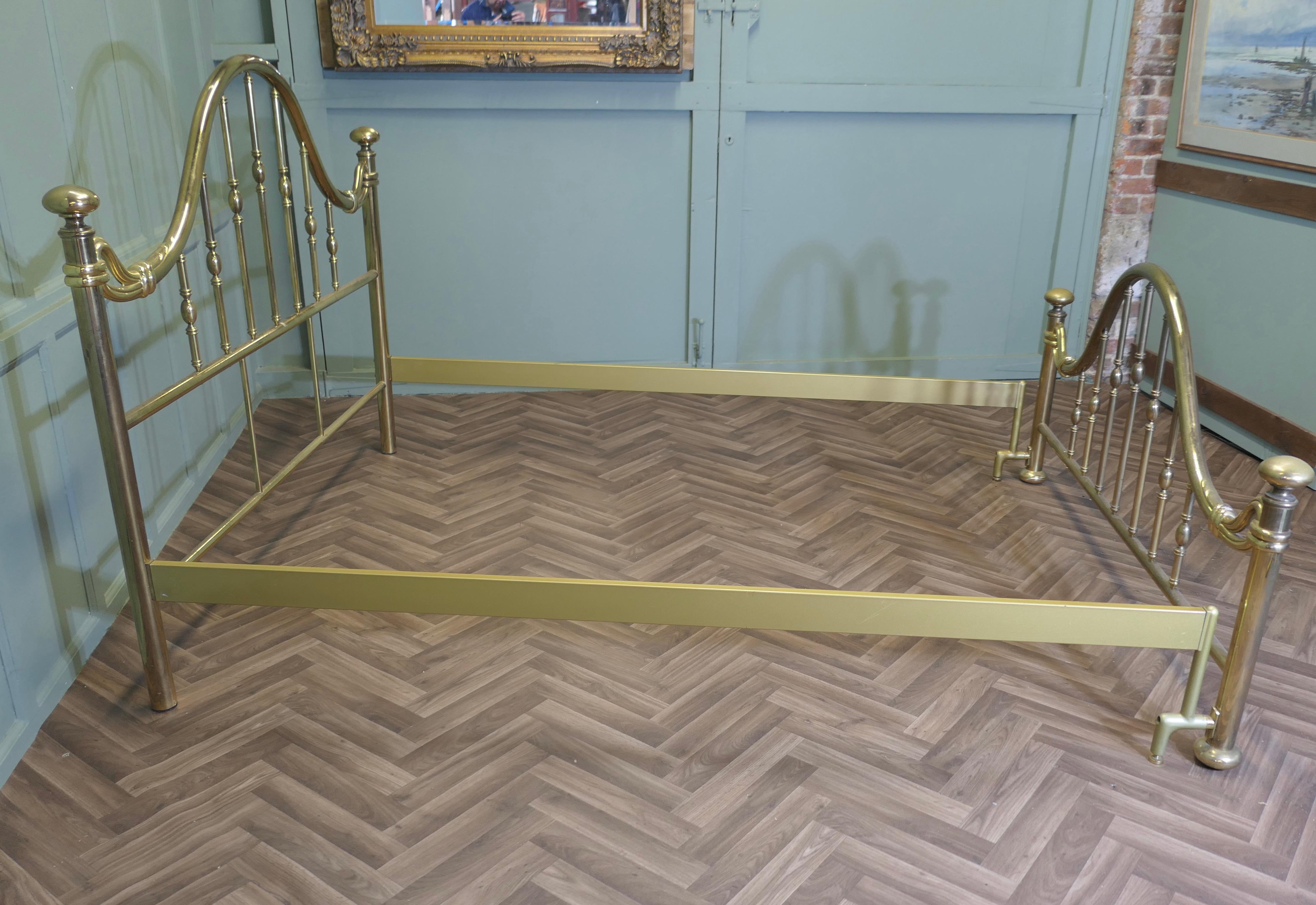 Superb Quality French Long King Size Brass Bed For Sale 3