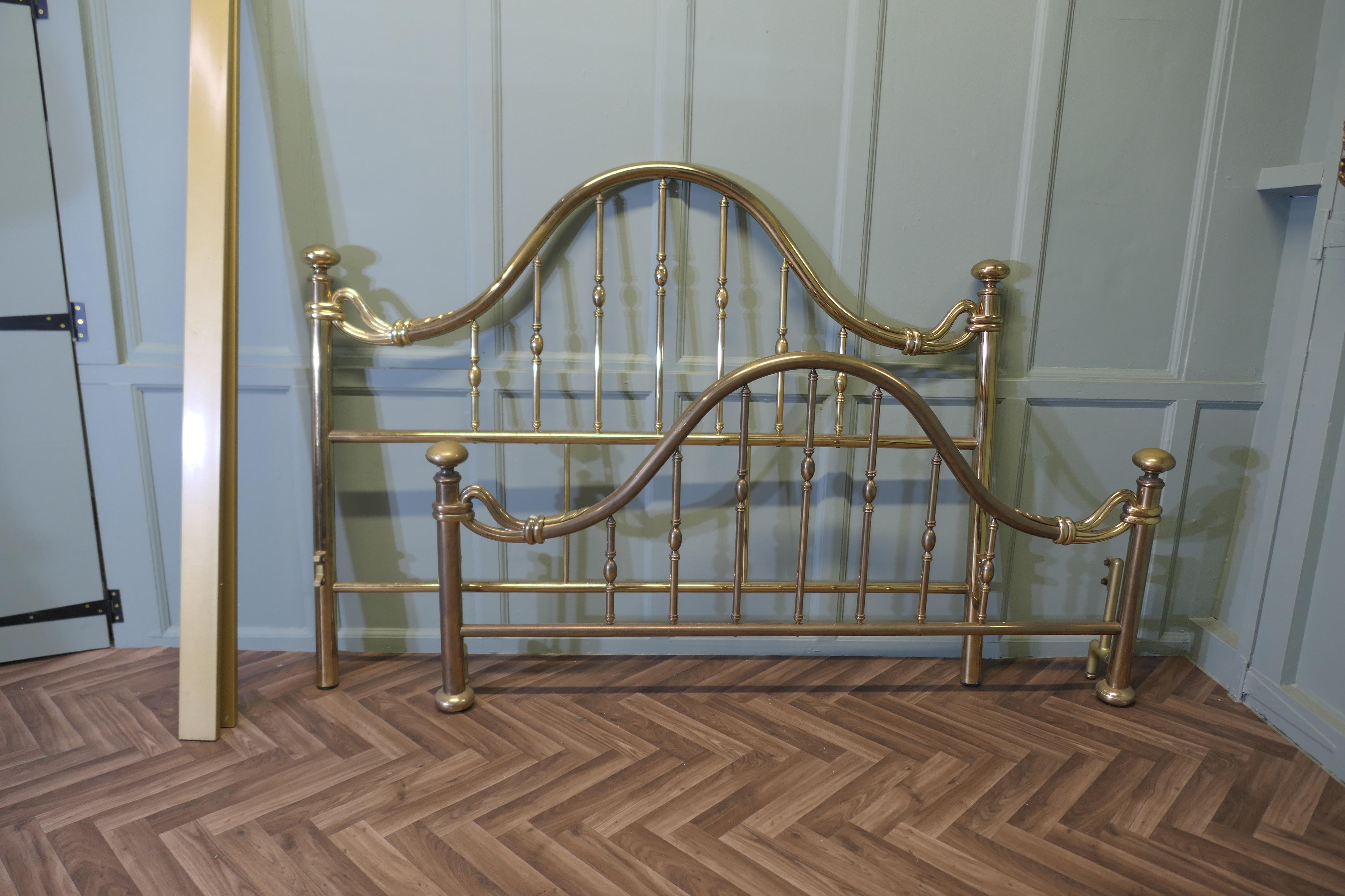 Superb Quality French Long King Size Brass Bed For Sale 4