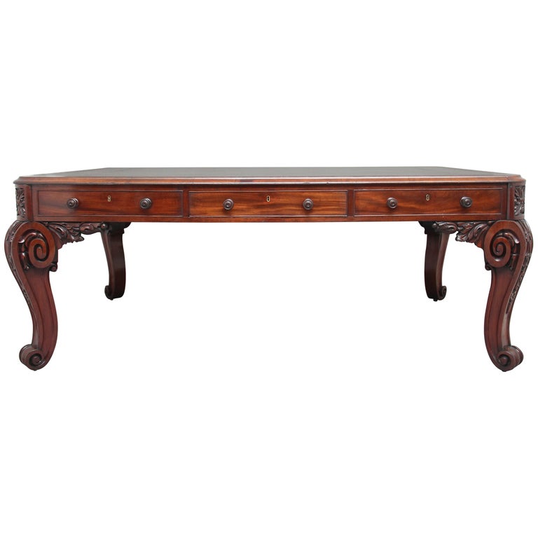 Superb Quality Large 19th Century Mahogany Desk For Sale At 1stdibs