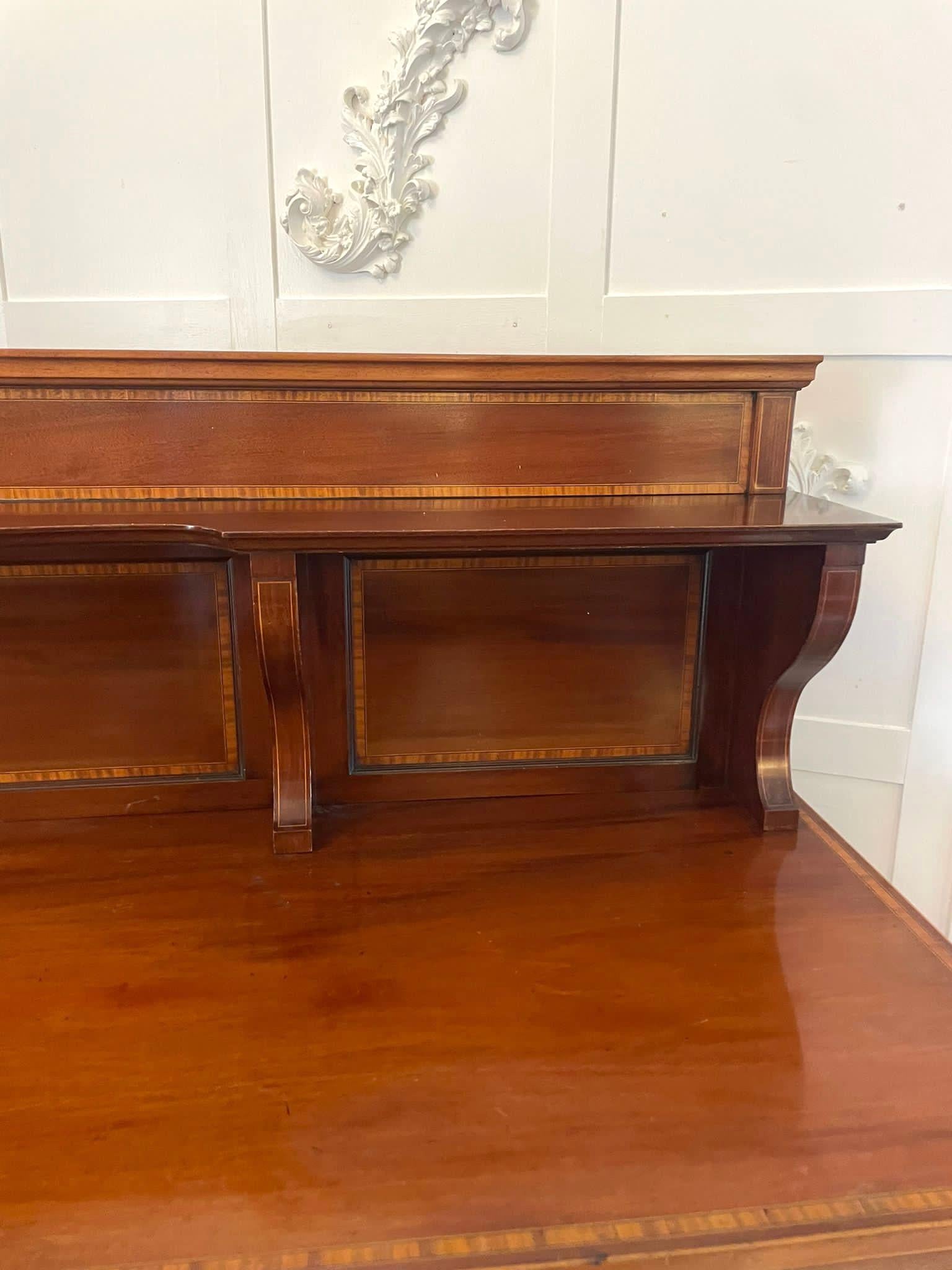 Superb Quality Large Antique Edwardian Mahogany Inlaid Sideboard  For Sale 4