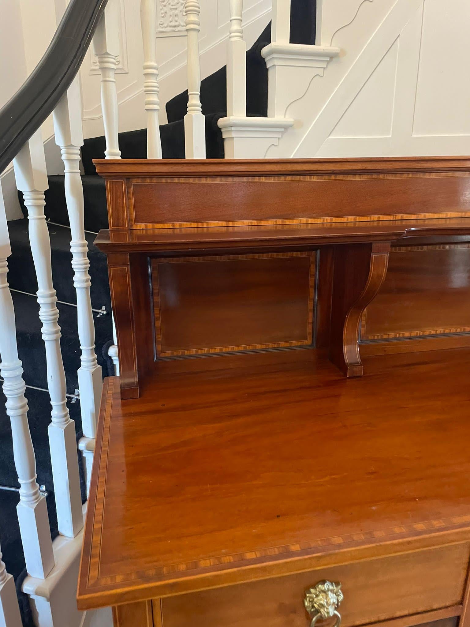 Inlay Superb Quality Large Antique Edwardian Mahogany Inlaid Sideboard  For Sale