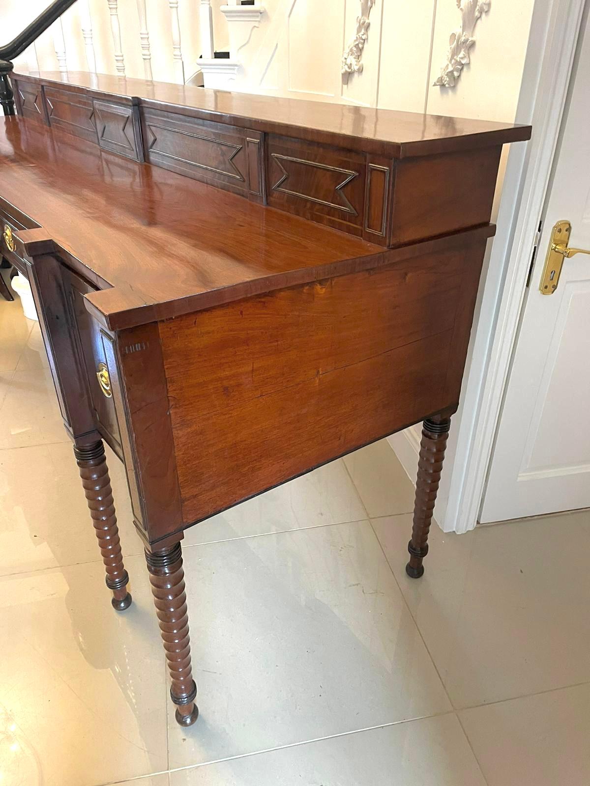 Superb Quality Large Antique George III Figured Mahogany Sideboard For Sale 6
