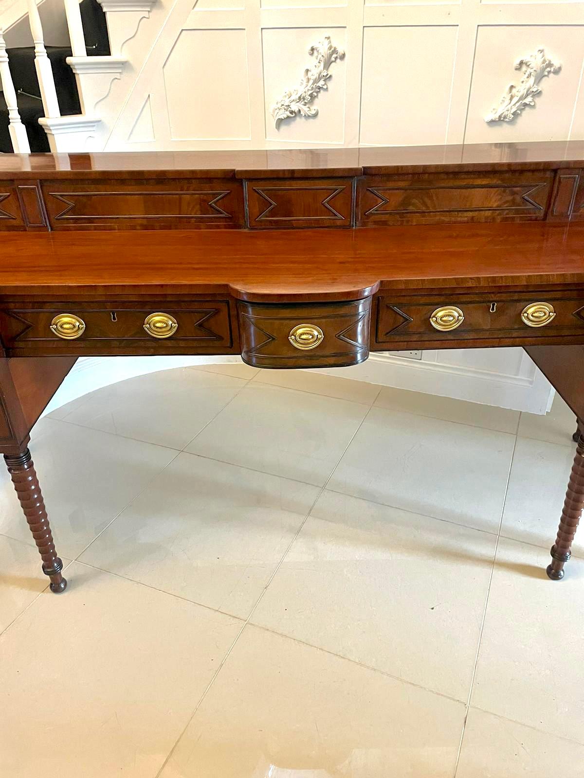 Superb Quality Large Antique George III Figured Mahogany Sideboard For Sale 9