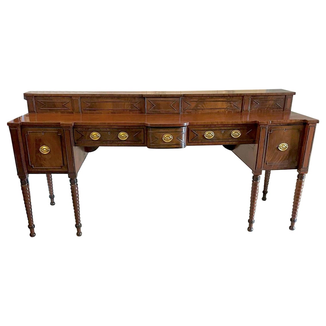 Superb Quality Large Antique George III Figured Mahogany Sideboard