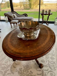 Grande vassoio da tè antico vittoriano placcato in argento di qualità eccellente